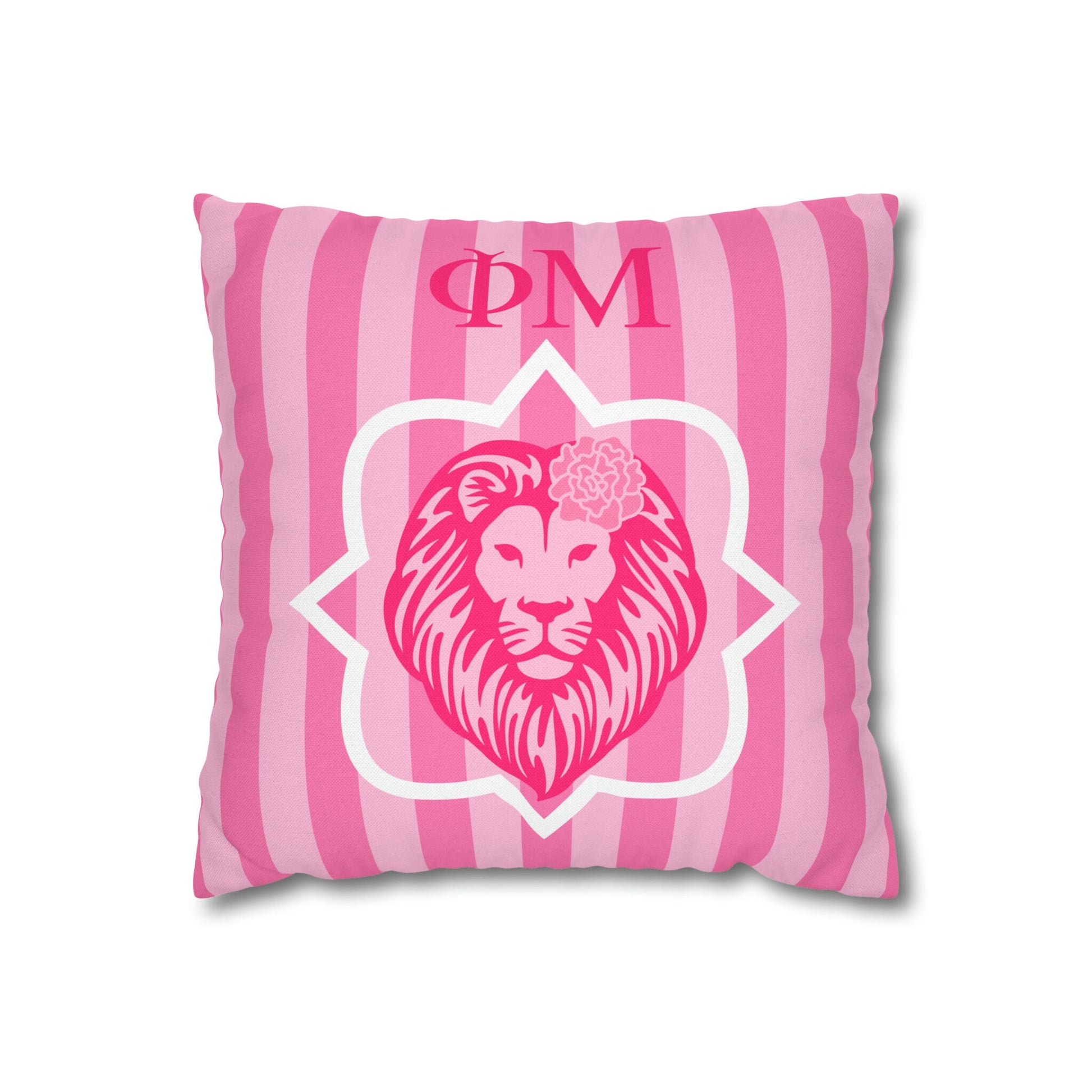Phi Mu Lion Stripe Pillow Case - Ivy Society