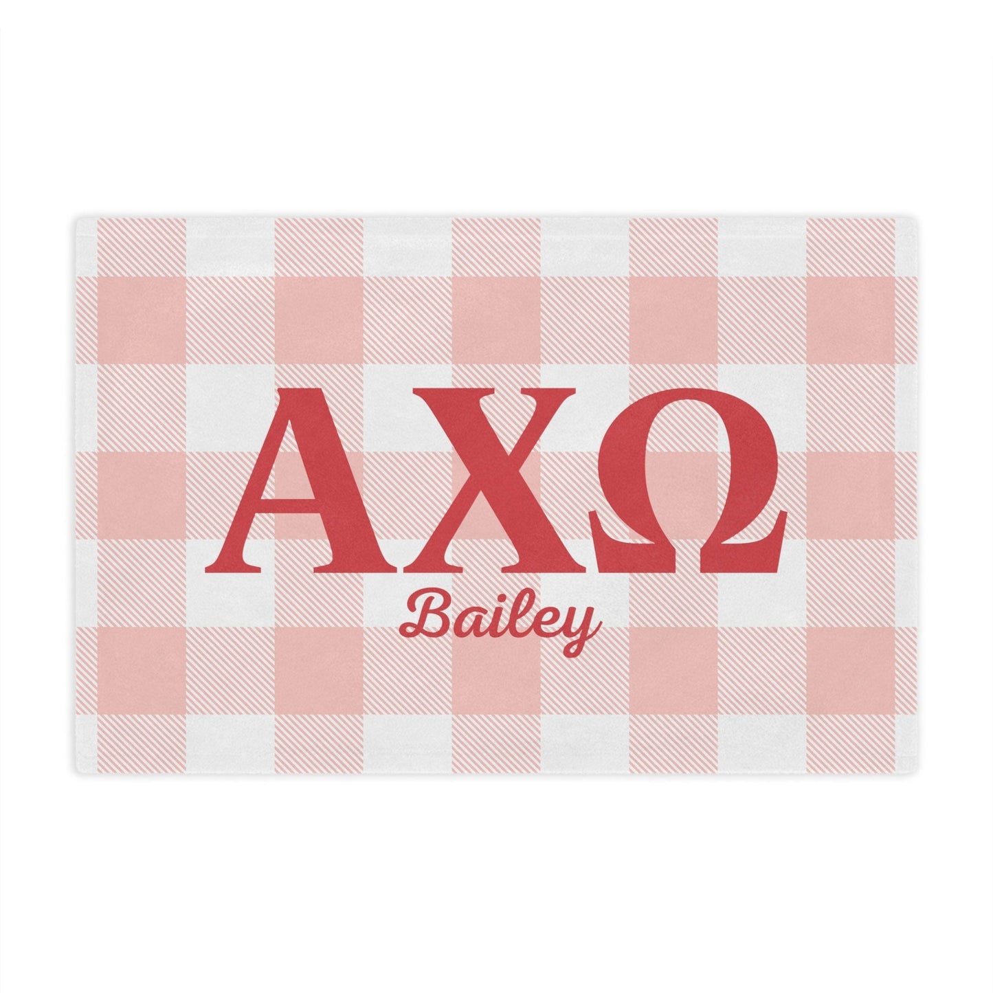 Alpha Chi Omega Personalized Checkered Blanket - Ivy Society