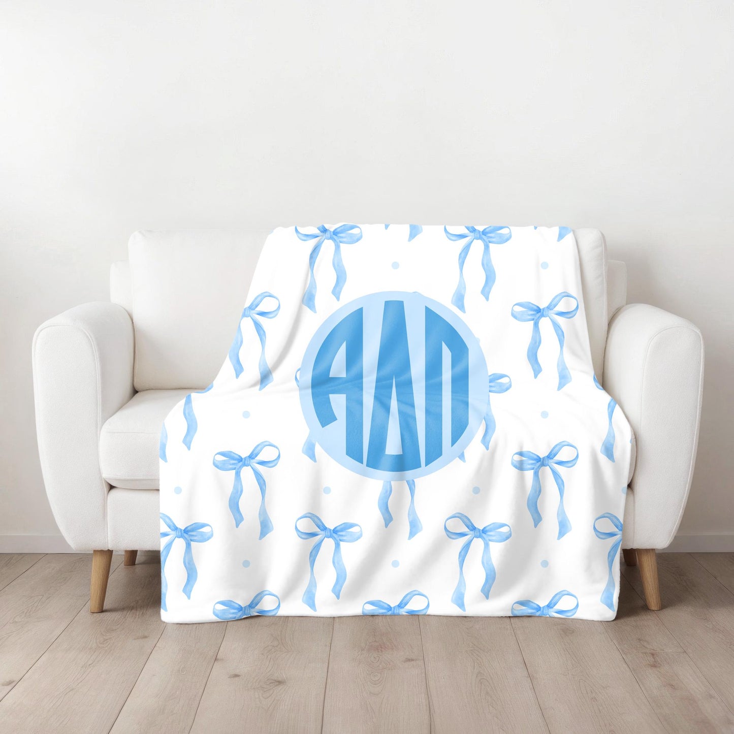 Alpha Delta Pi Blue Bow Blanket - Ivy Society