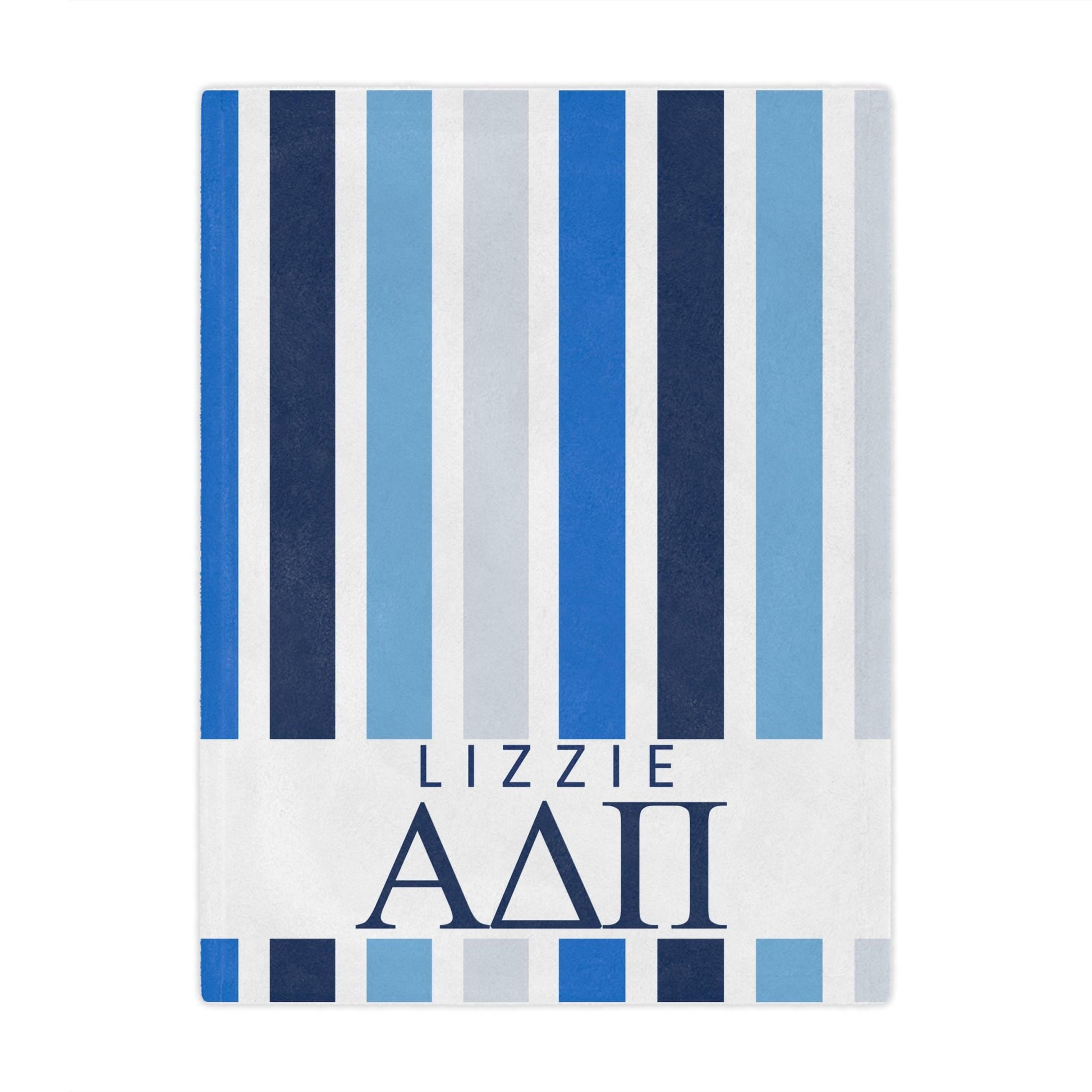 Alpha Delta Pi Personalized Striped Blanket - Ivy Society