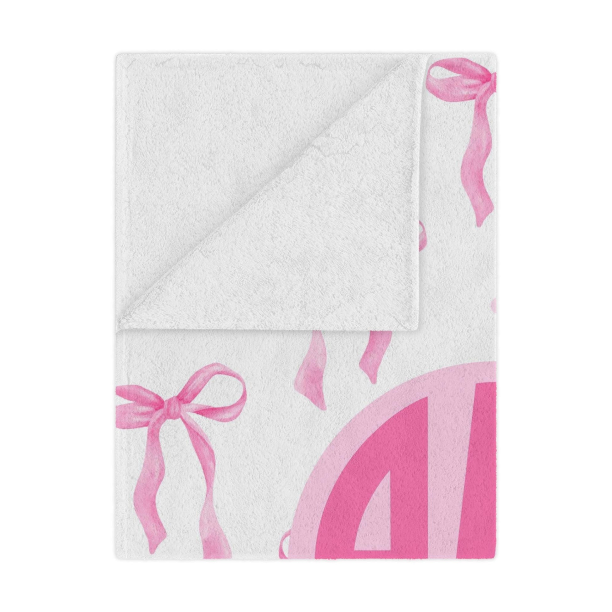 Alpha Delta Pi Pink Bow Blanket - Ivy Society
