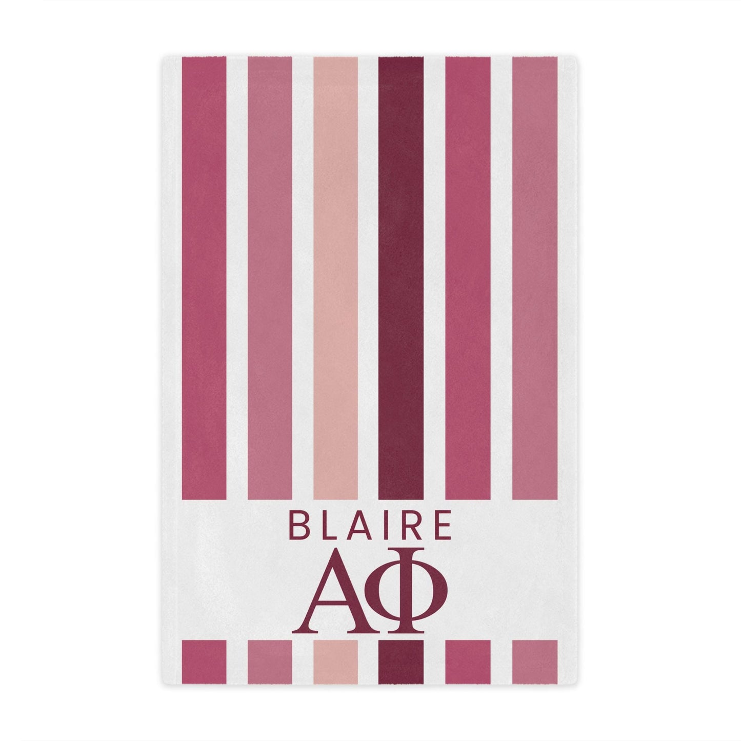 Alpha Phi Personalized Stripe Blanket - Ivy Society