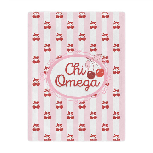 Chi Omega Cherry Blanket - Ivy Society