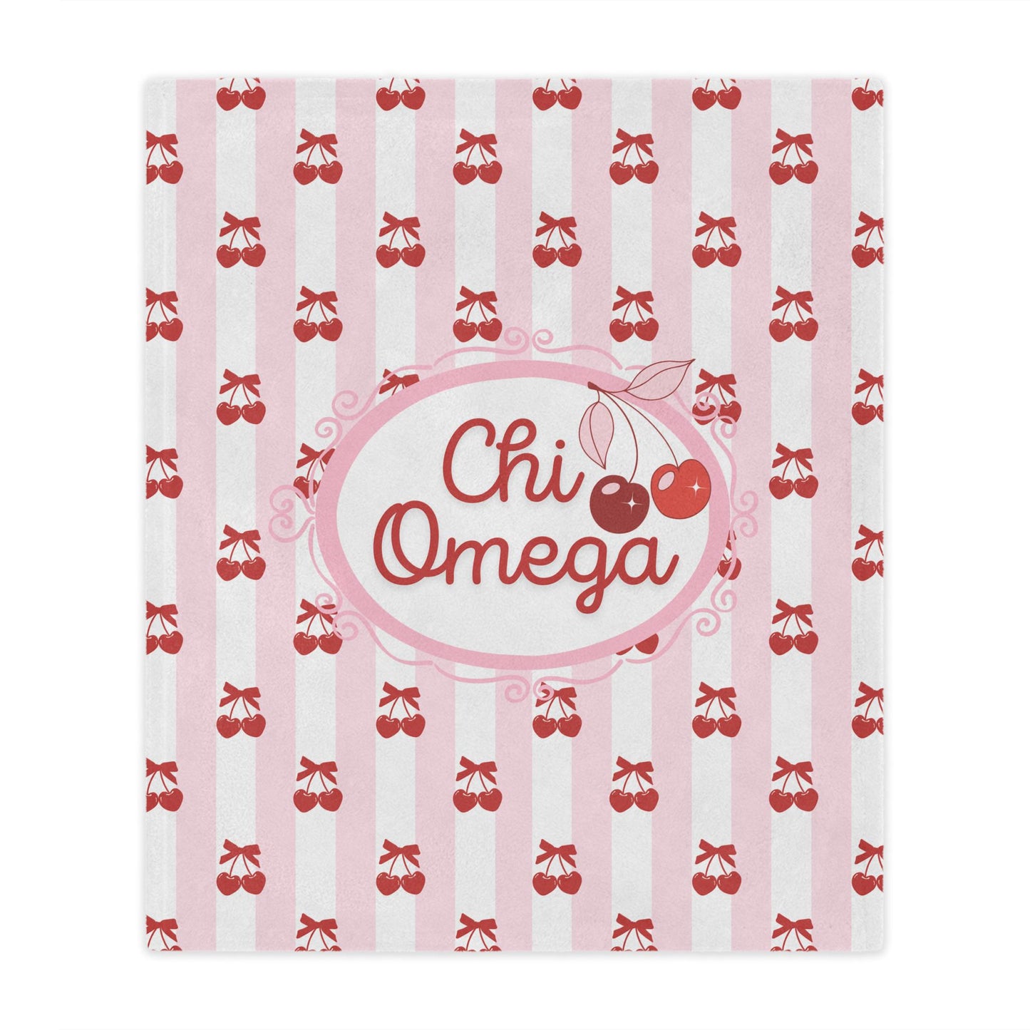 Chi Omega Cherry Blanket - Ivy Society