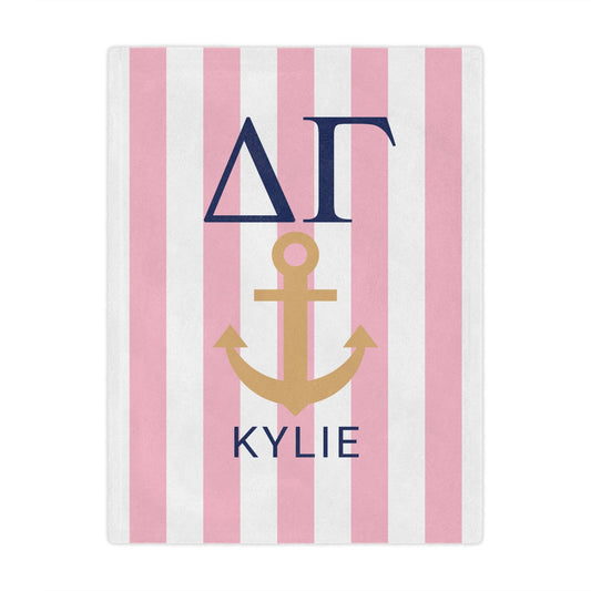 Delta Gamma Personalized Anchor Blanket - Ivy Society