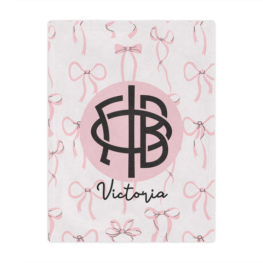 Gamma Phi Beta Personalized Bow Blanket - Ivy Society