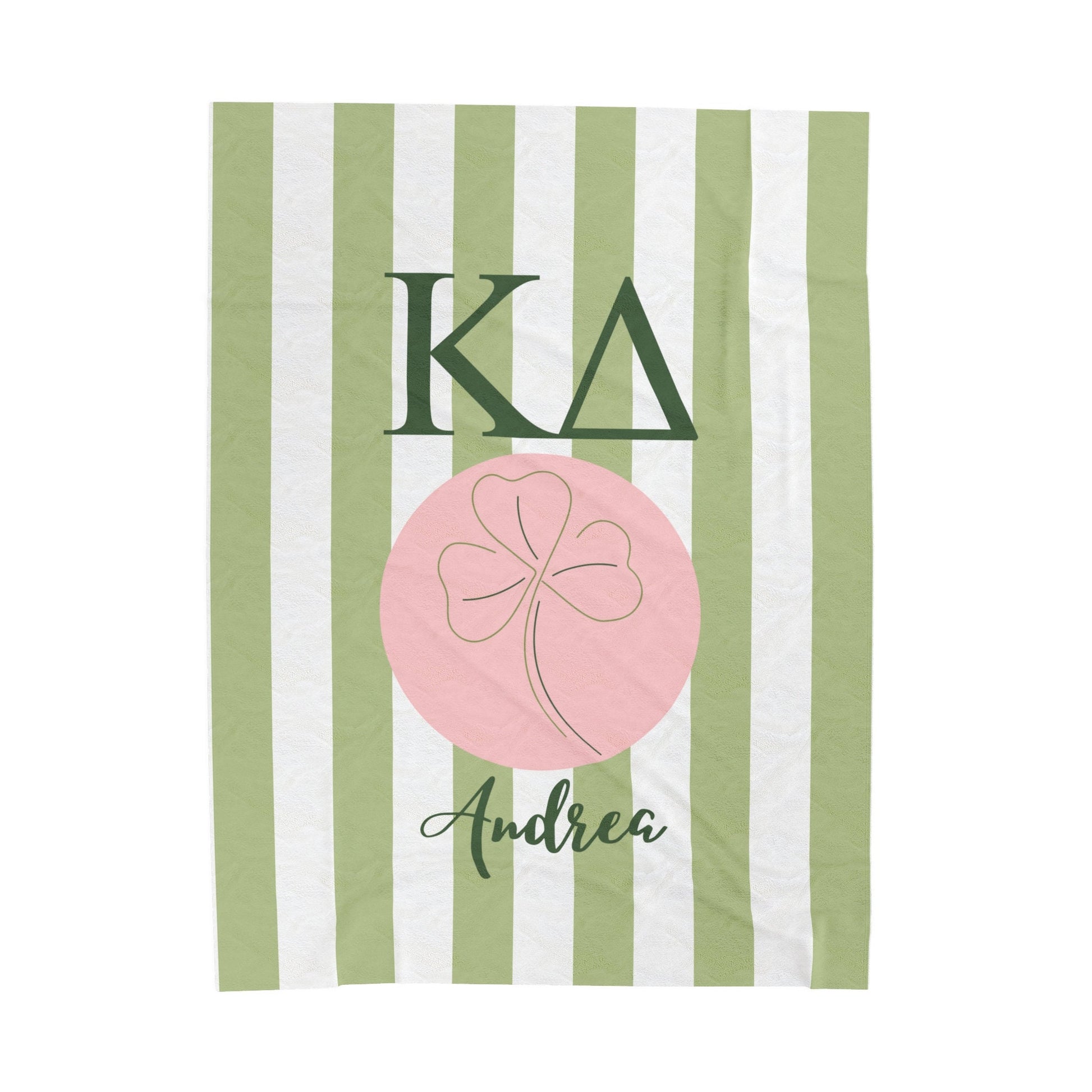 Kappa Delta Shamrock Personalized Blanket - Ivy Society