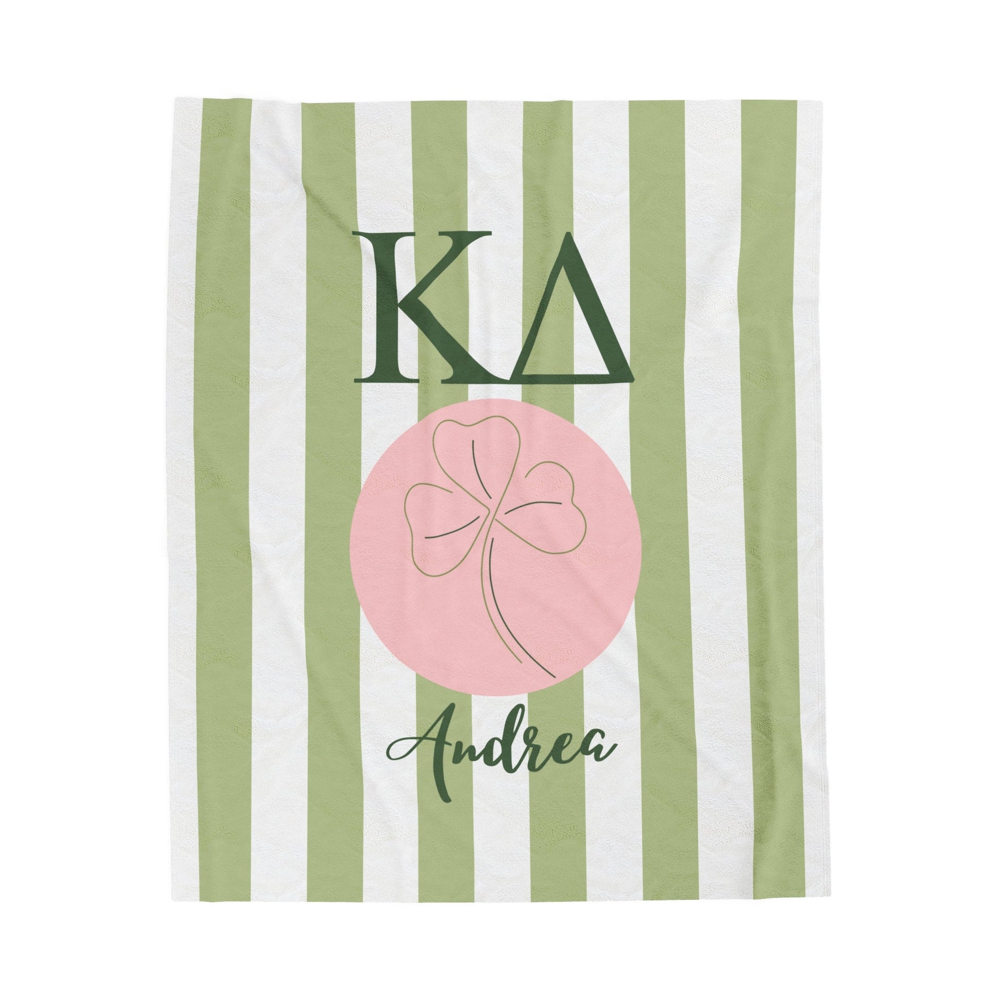 Kappa Delta Shamrock Personalized Blanket - Ivy Society