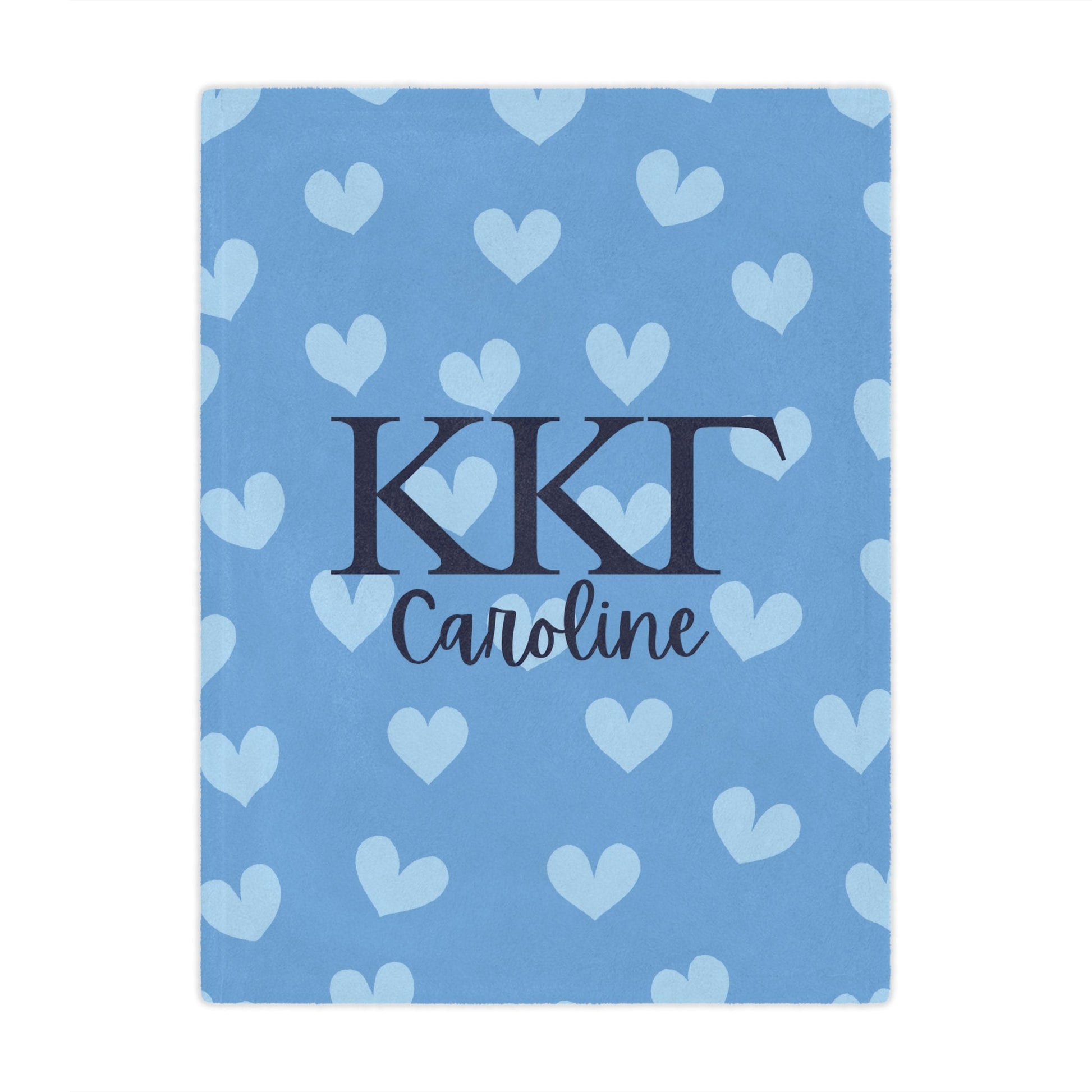 Kappa Kappa Gamma Personalized Heart Blanket - Ivy Society