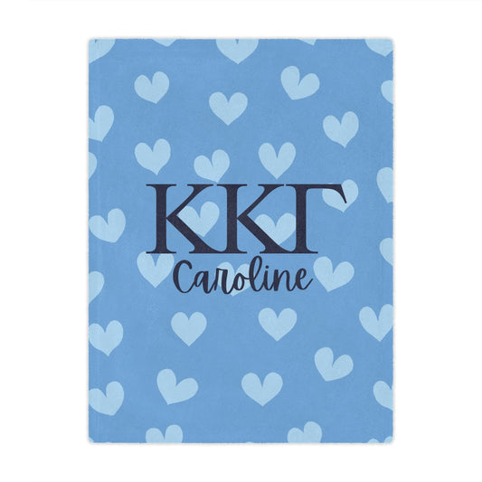Kappa Kappa Gamma Personalized Heart Blanket - Ivy Society