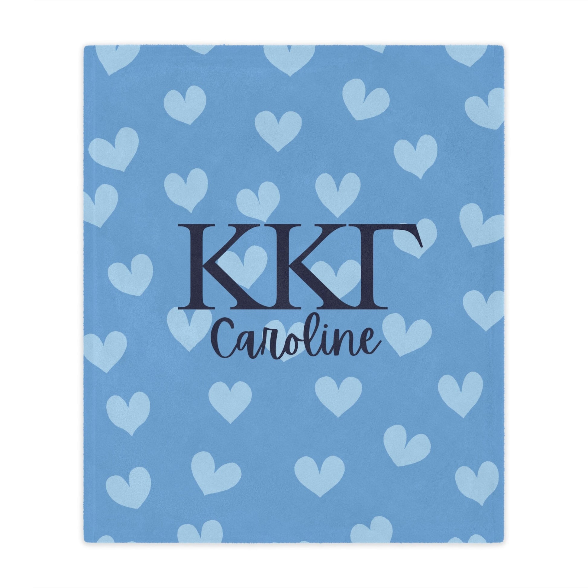 Kappa Kappa Gamma Personalized Heart Blanket - Ivy Society