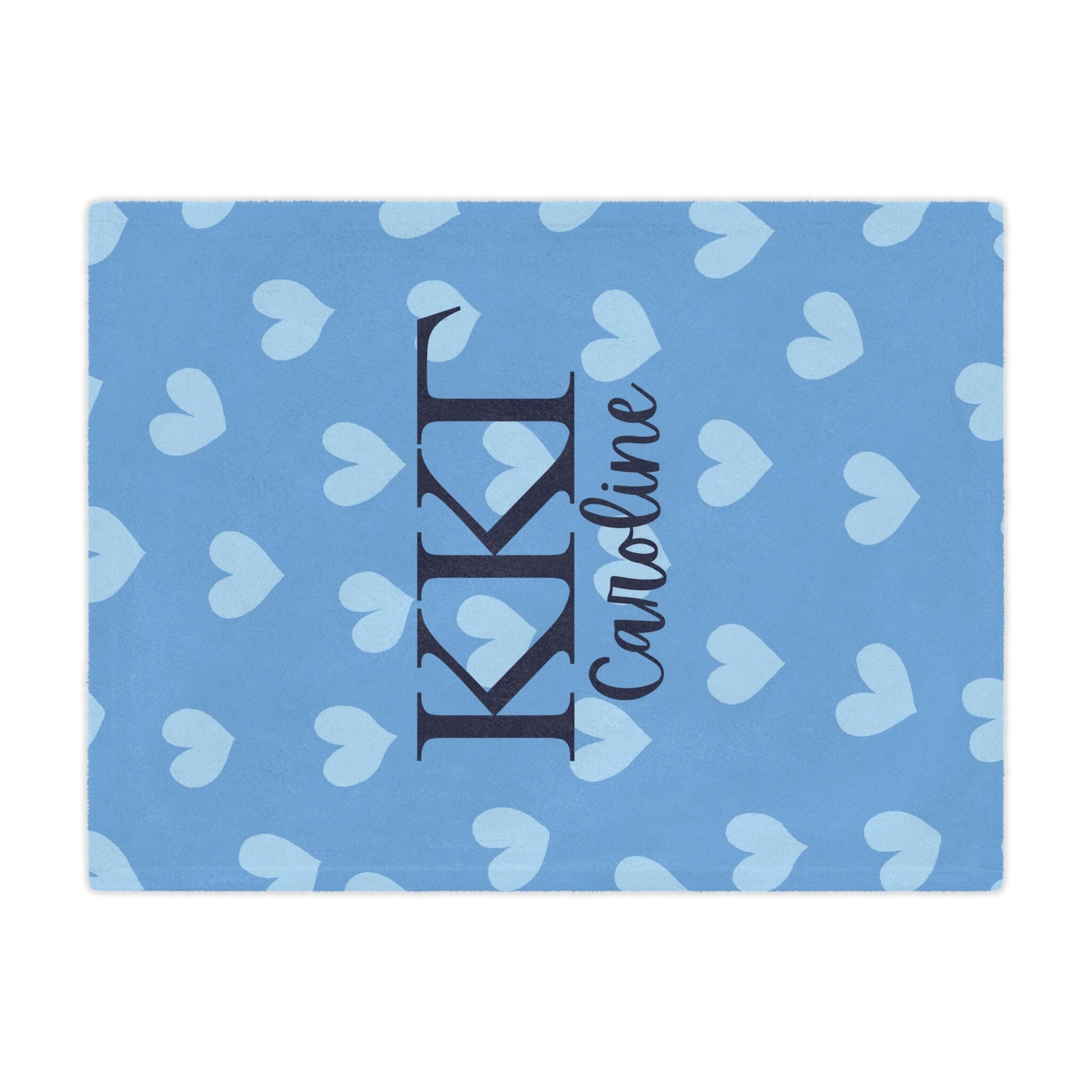 Kappa Kappa Gamma Personalized Heart Blanket - Ivy Society