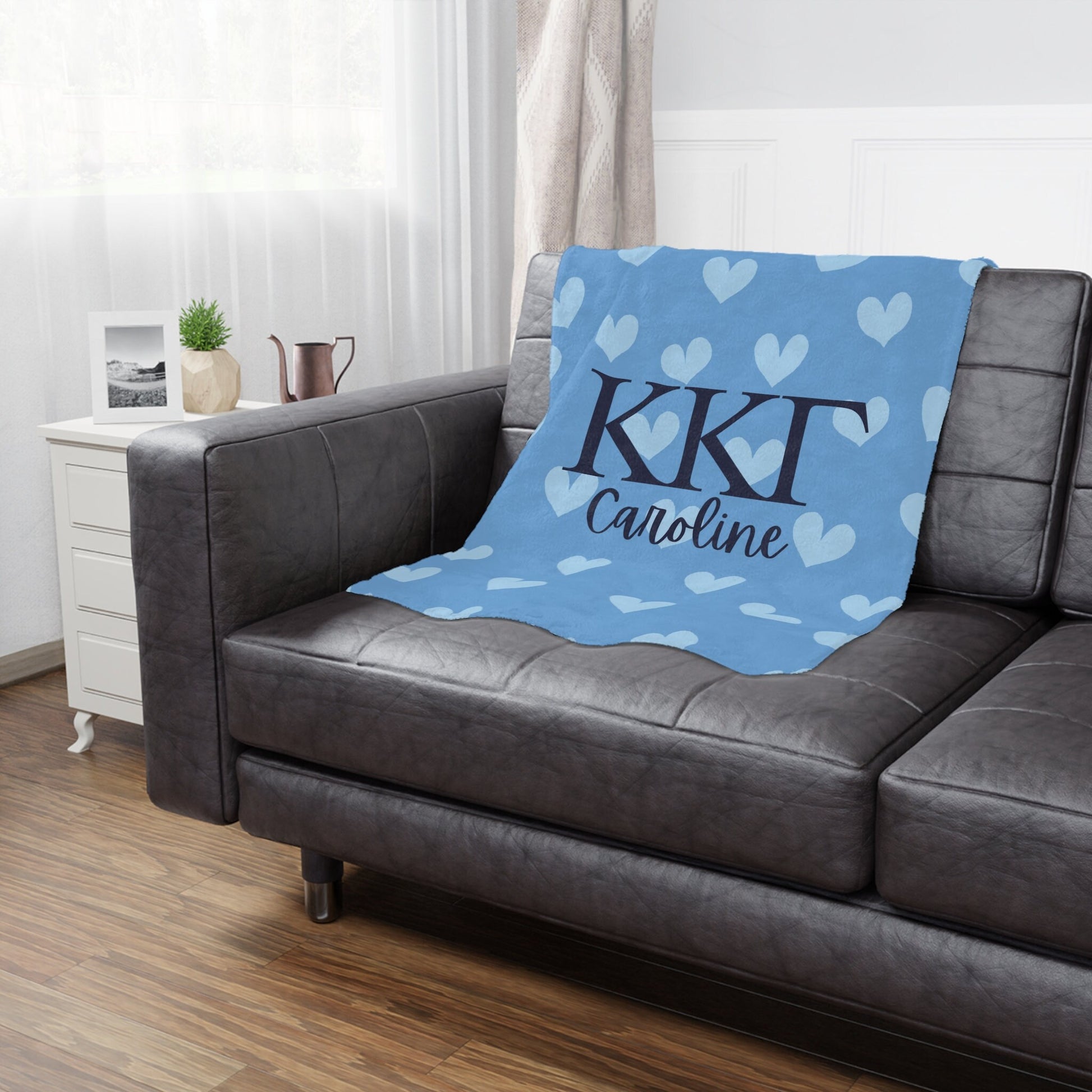 Kappa Kappa Gamma Personalized Heart Blanket - Ivy Society