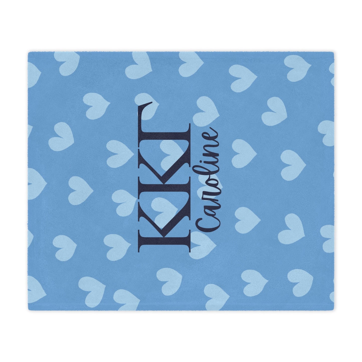 Kappa Kappa Gamma Personalized Heart Blanket - Ivy Society