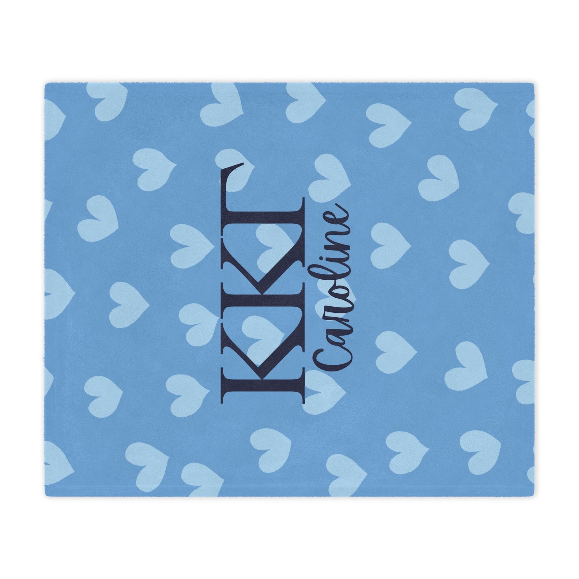 Kappa Kappa Gamma Personalized Heart Blanket - Ivy Society