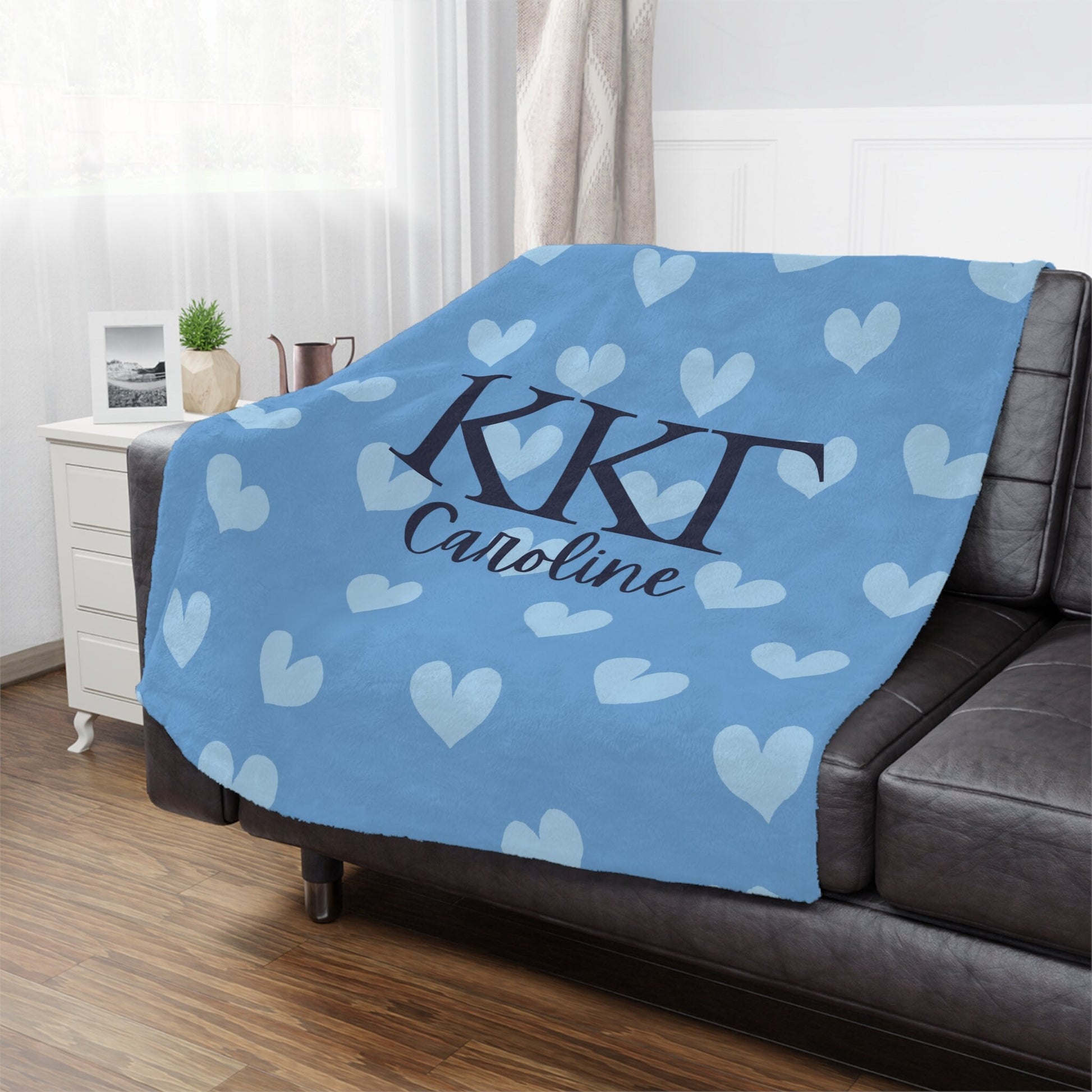 Kappa Kappa Gamma Personalized Heart Blanket - Ivy Society