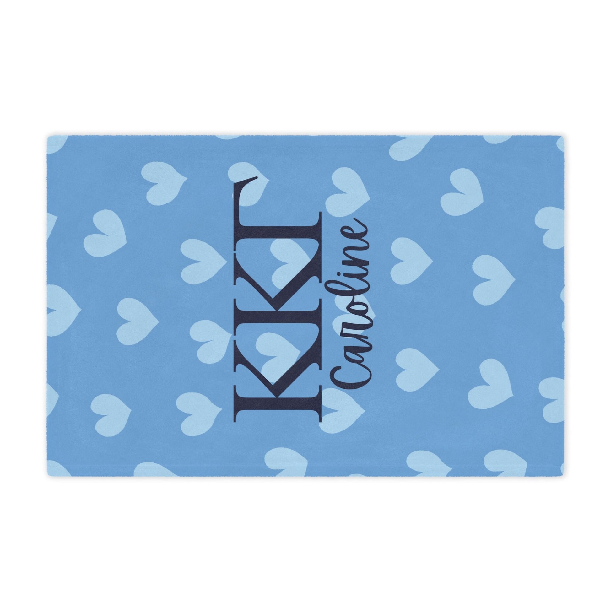 Kappa Kappa Gamma Personalized Heart Blanket - Ivy Society
