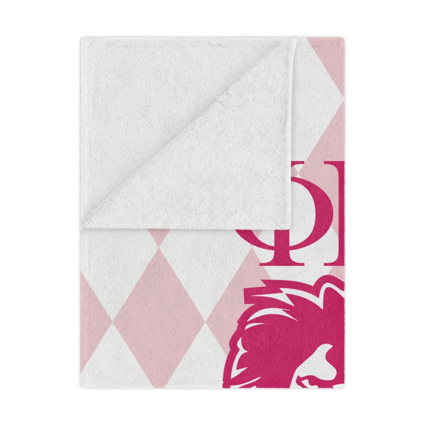 Phi Mu Personalized Pink Lion Blanket - Ivy Society