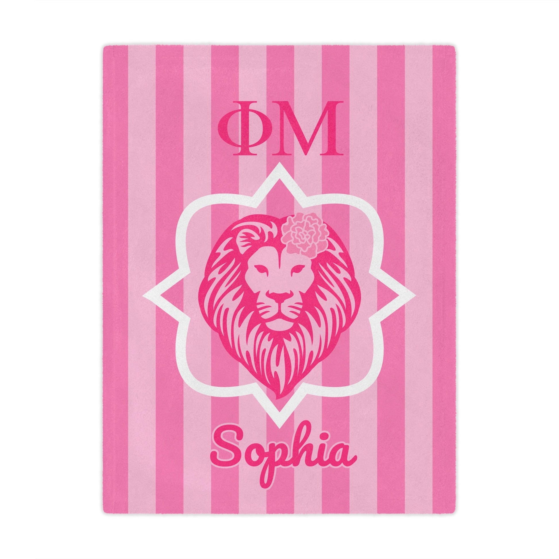 Phi Mu Personalized Quatrefoil Blanket - Ivy Society