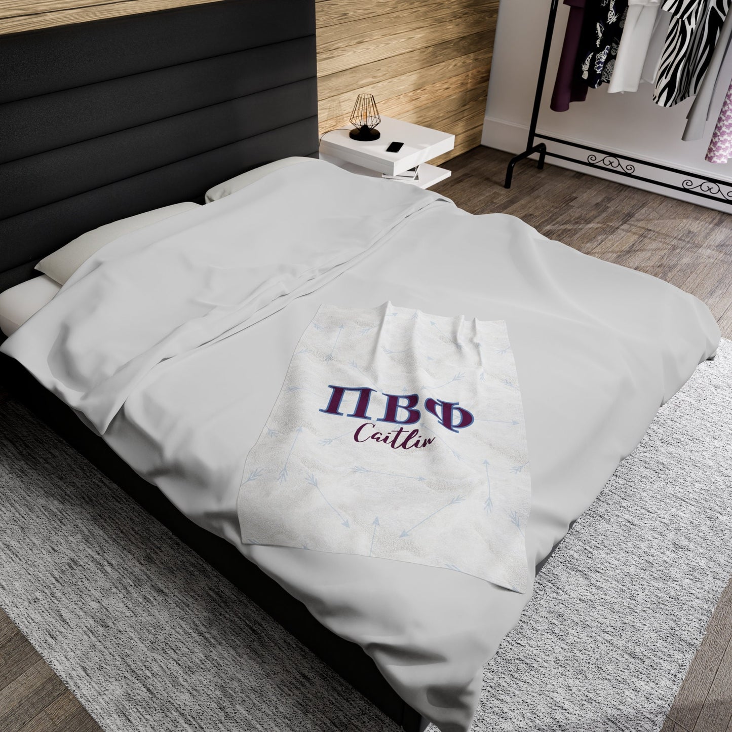 Pi Beta Phi Personalized Arrow Blanket - Ivy Society