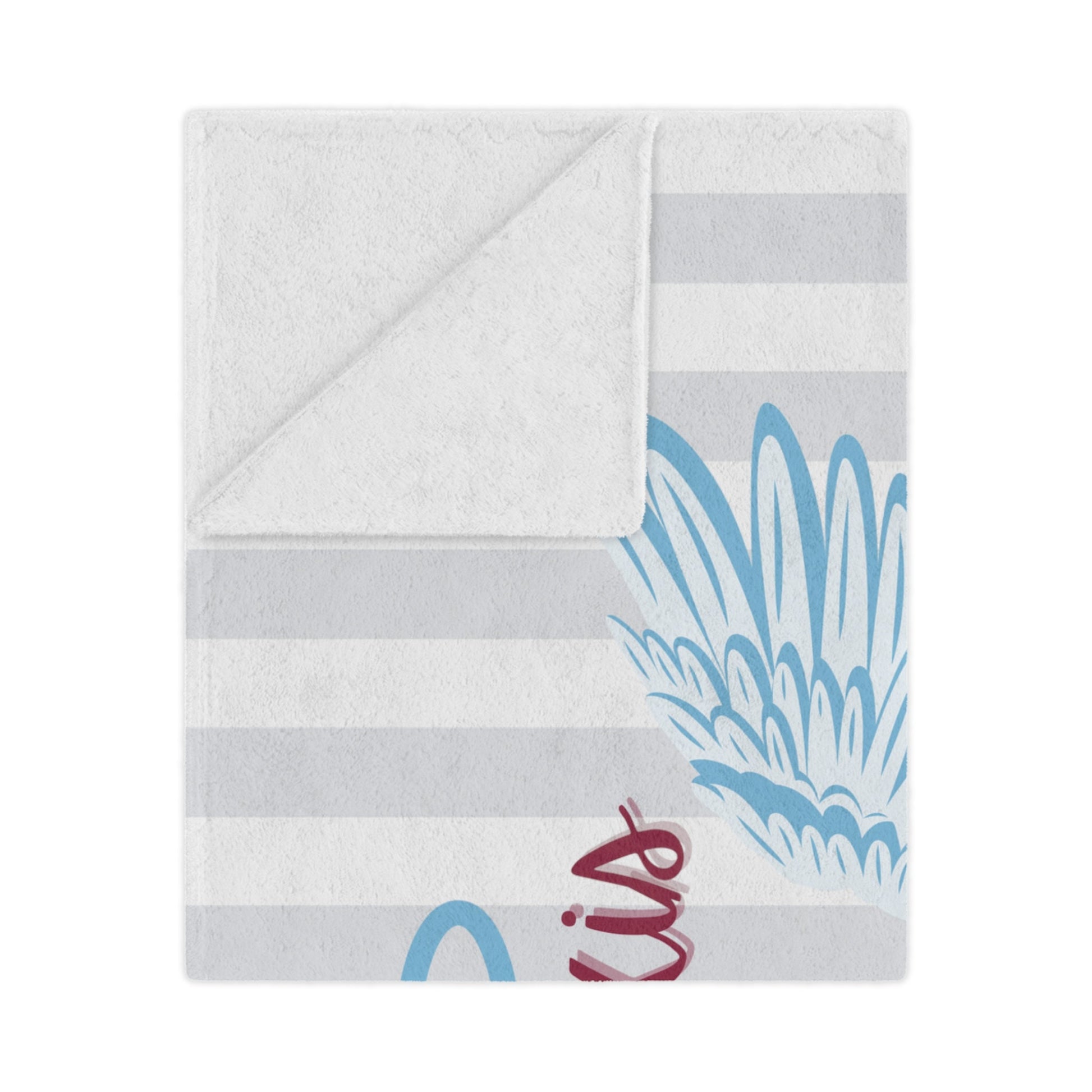 Pi Beta Phi Personalized Blue Angel Wings Blanket - Ivy Society