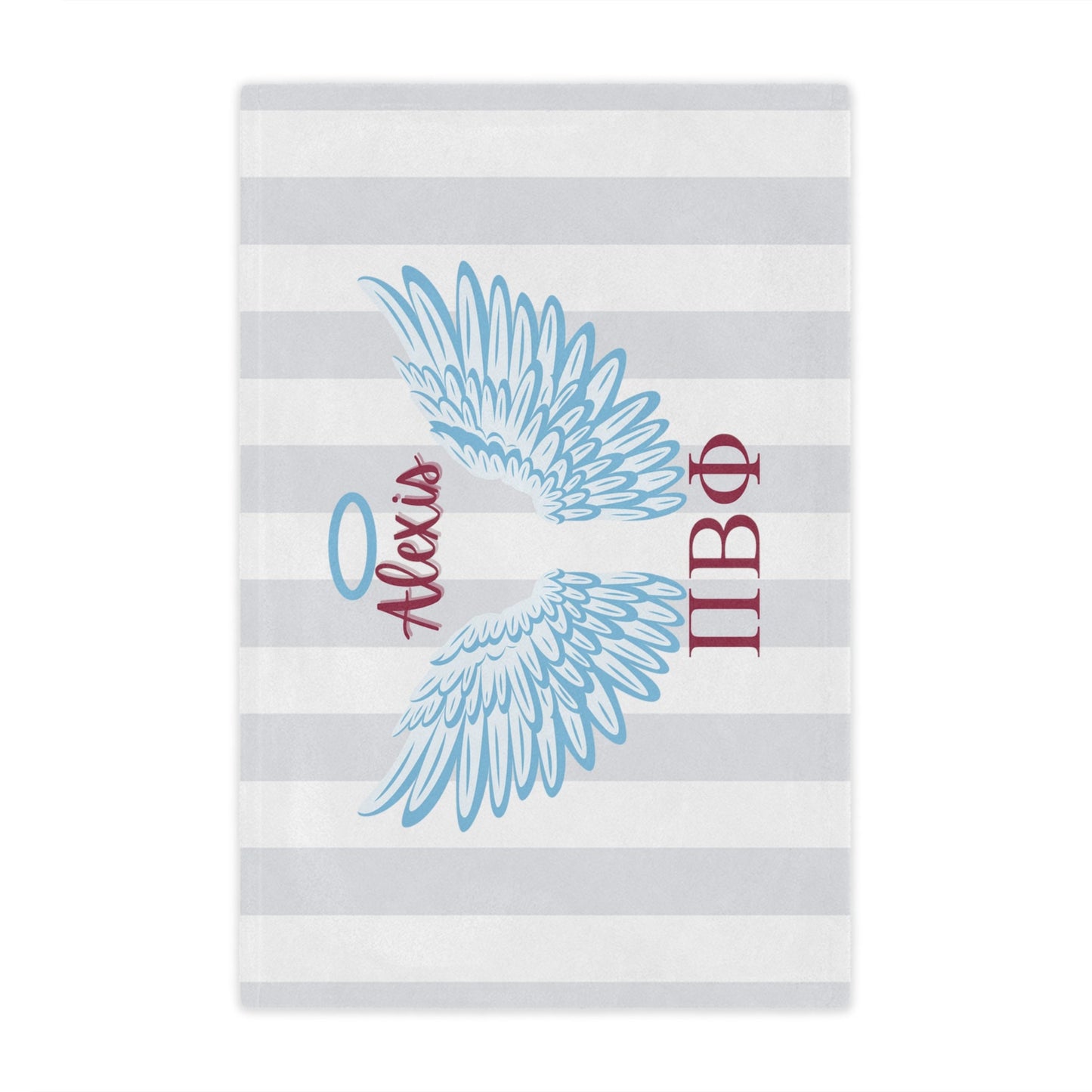 Pi Beta Phi Personalized Blue Angel Wings Blanket - Ivy Society