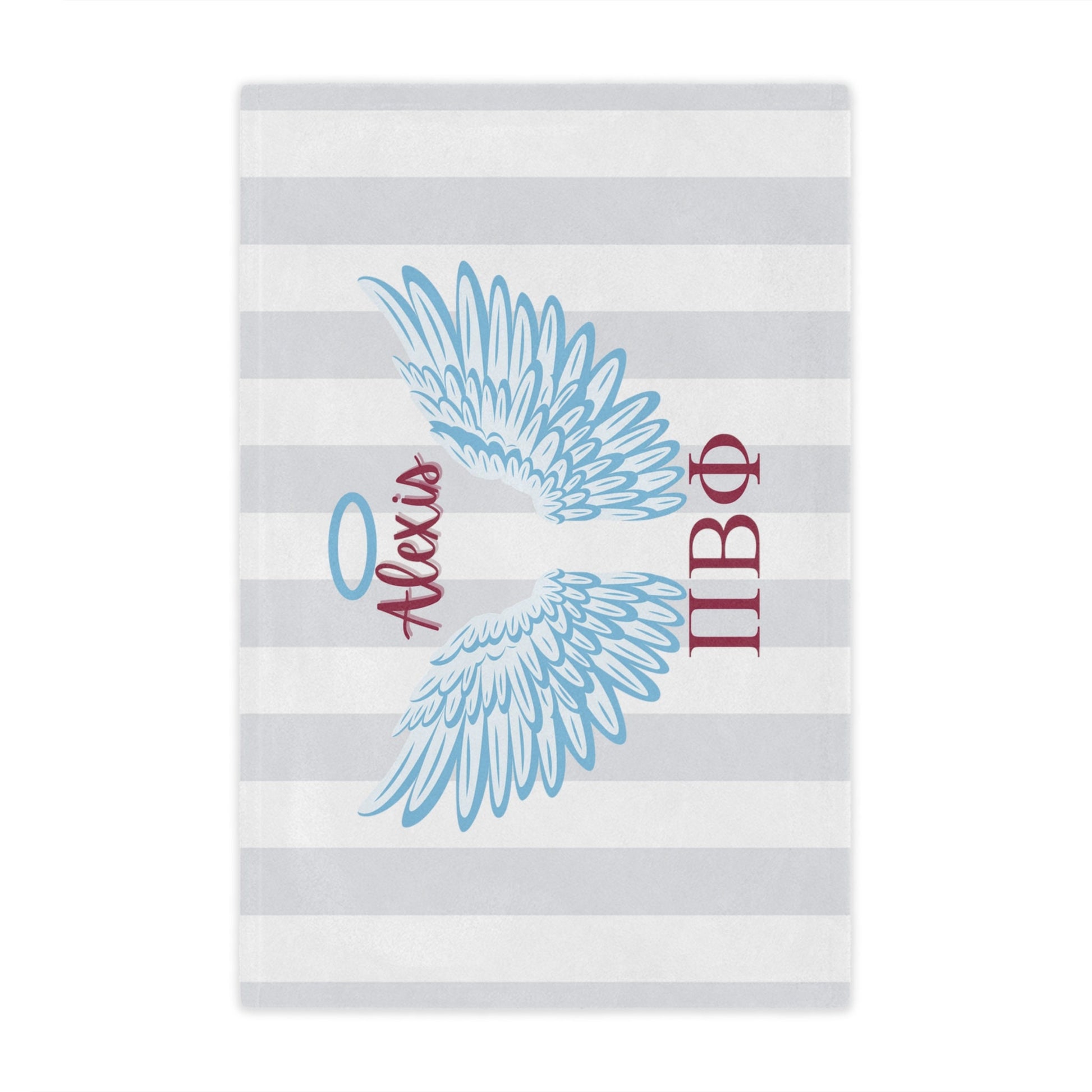 Pi Beta Phi Personalized Blue Angel Wings Blanket - Ivy Society