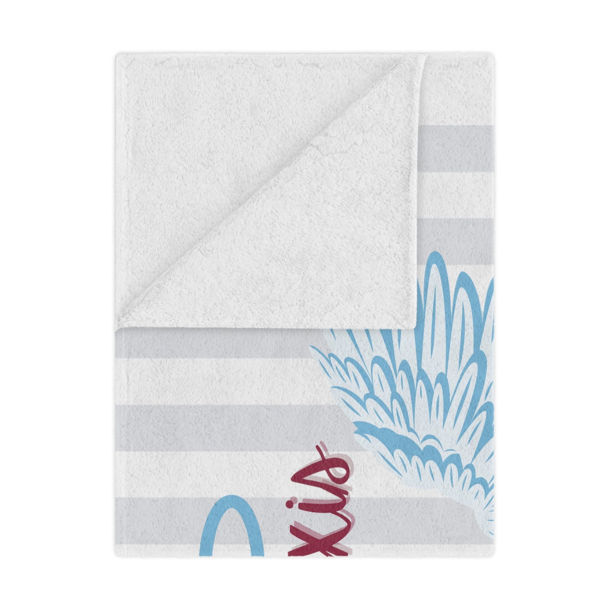 Pi Beta Phi Personalized Blue Angel Wings Blanket - Ivy Society