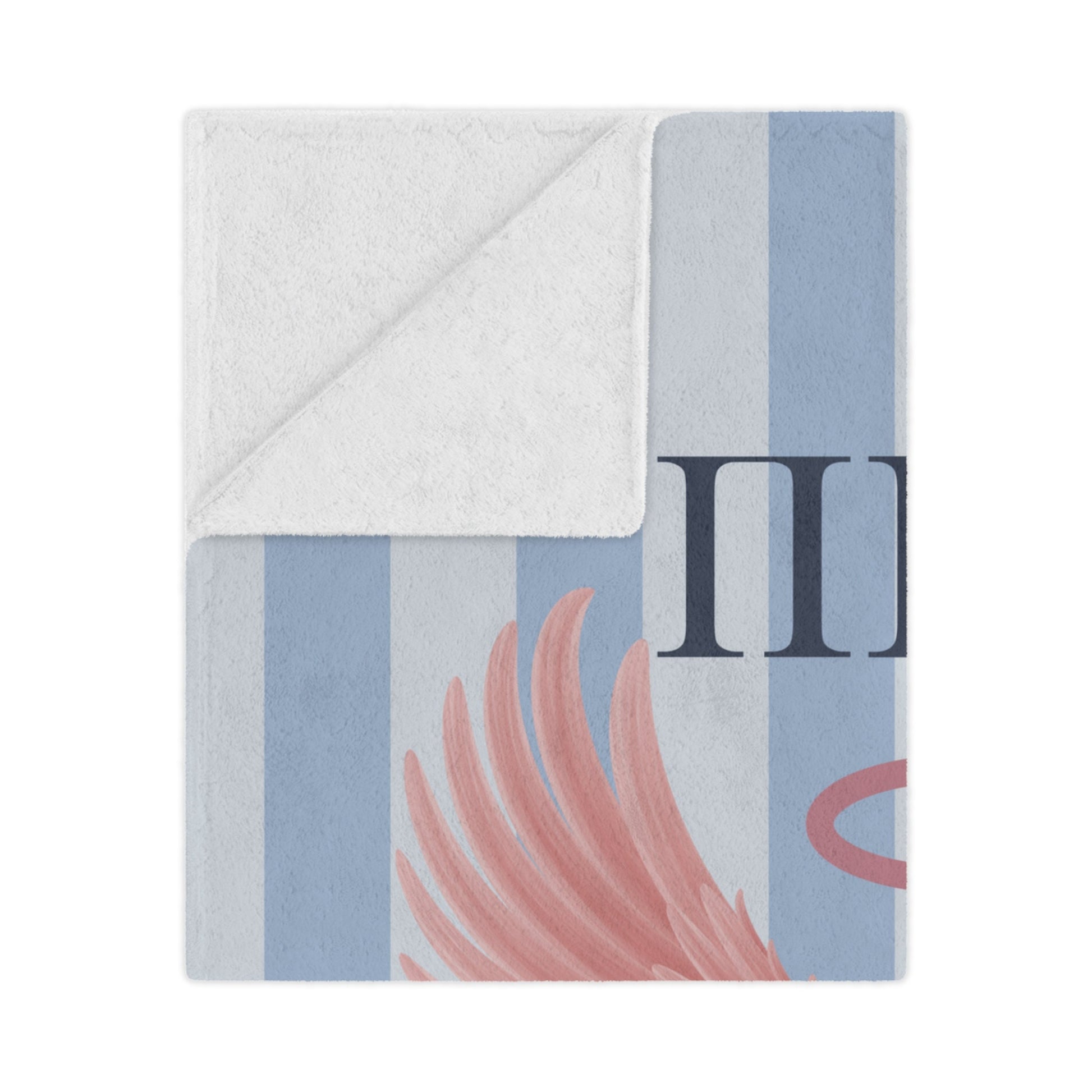 Pi Beta Phi Personalized Pink Angel Wings Blanket - Ivy Society