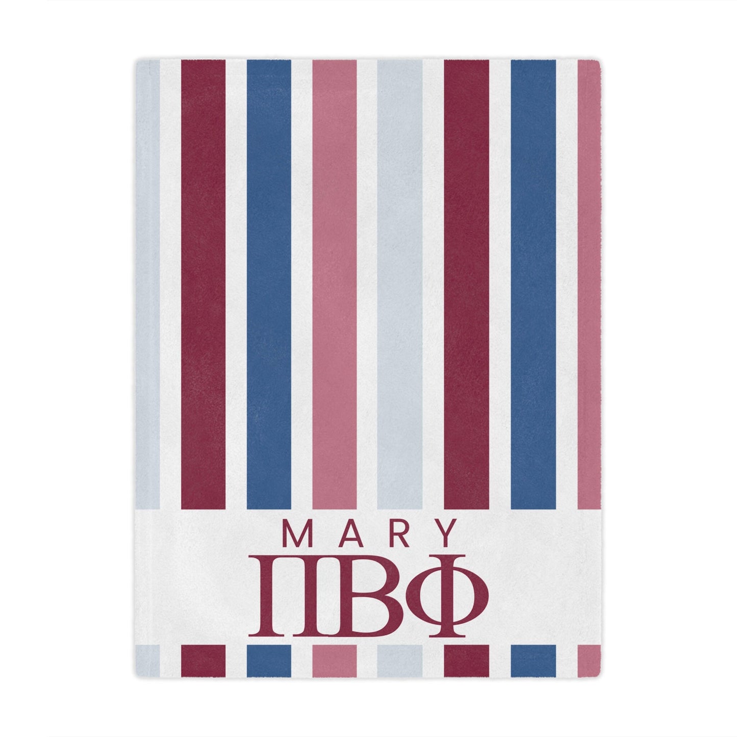 Pi Beta Phi Personalized Stripe Blanket - Ivy Society