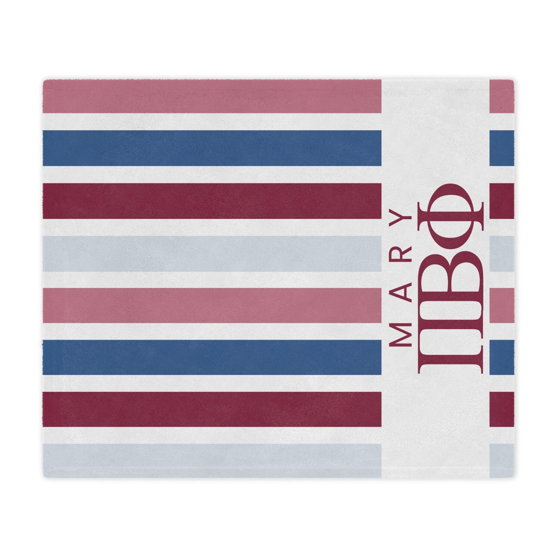 Pi Beta Phi Personalized Stripe Blanket - Ivy Society