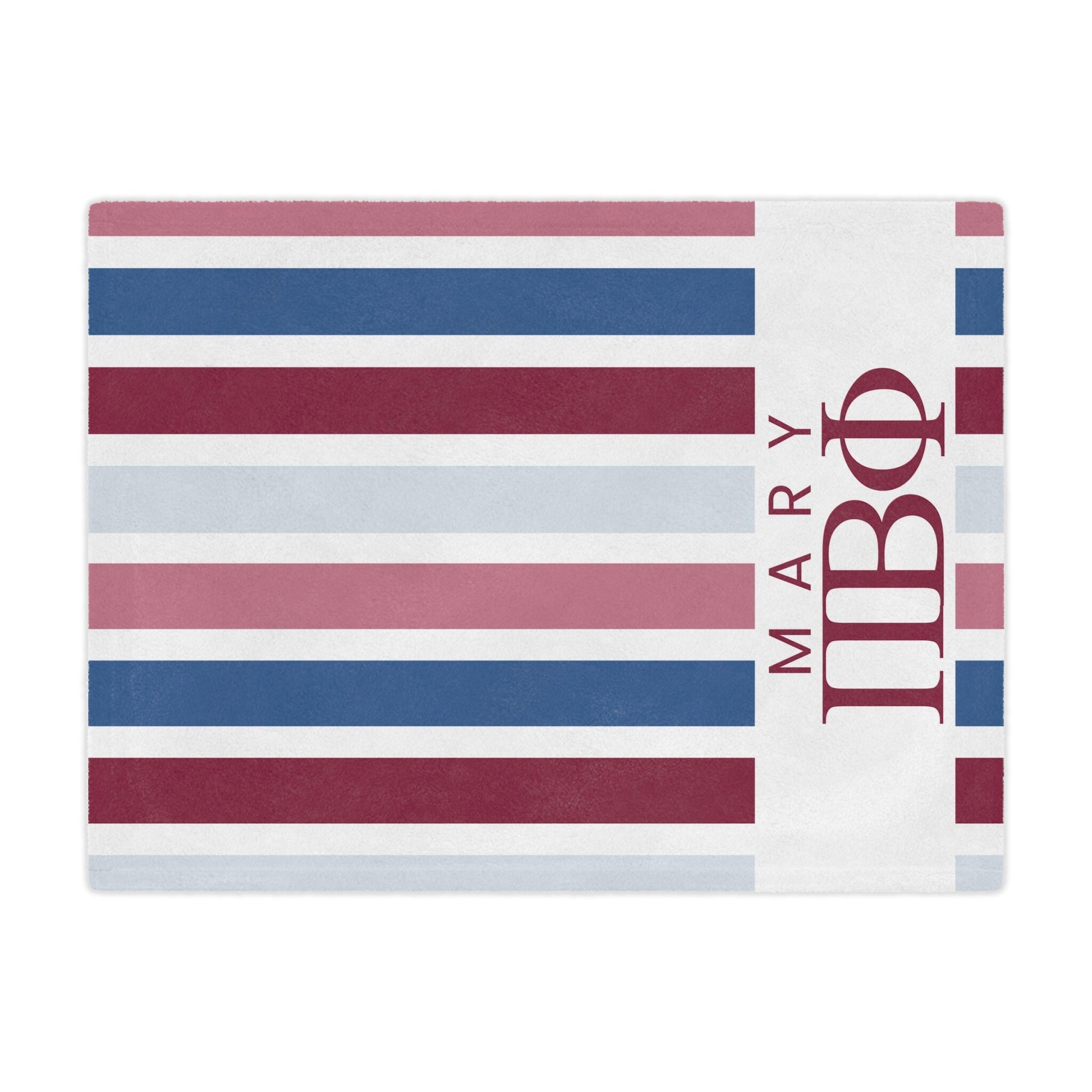 Pi Beta Phi Personalized Stripe Blanket - Ivy Society