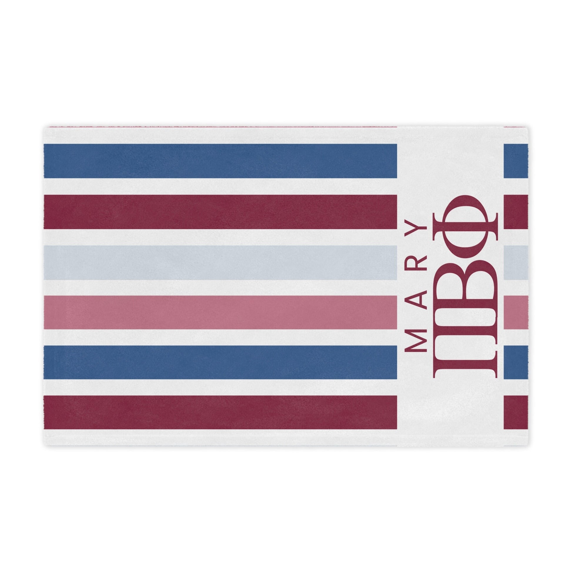Pi Beta Phi Personalized Stripe Blanket - Ivy Society