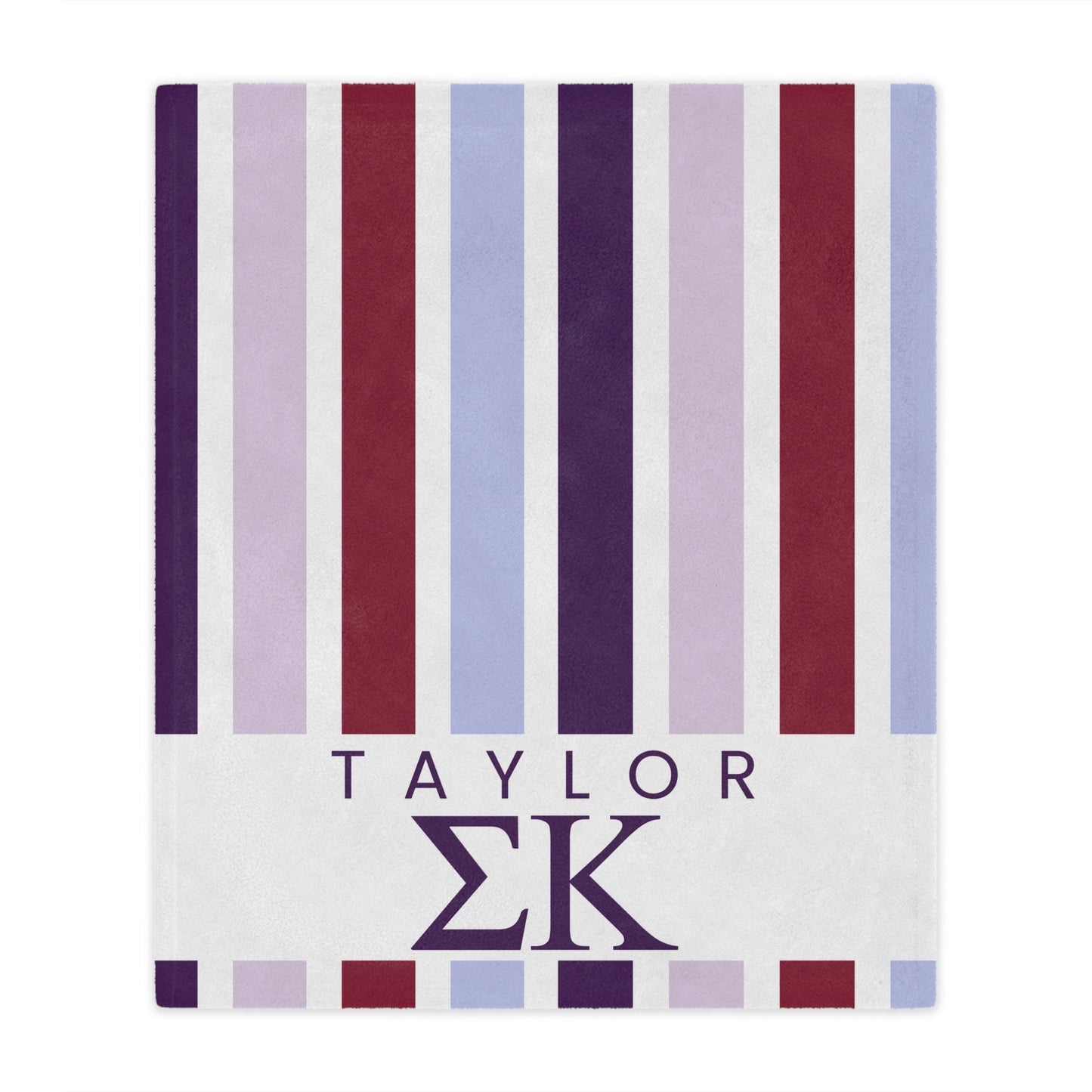 Sigma Kappa Personalized Striped Blanket - Ivy Society