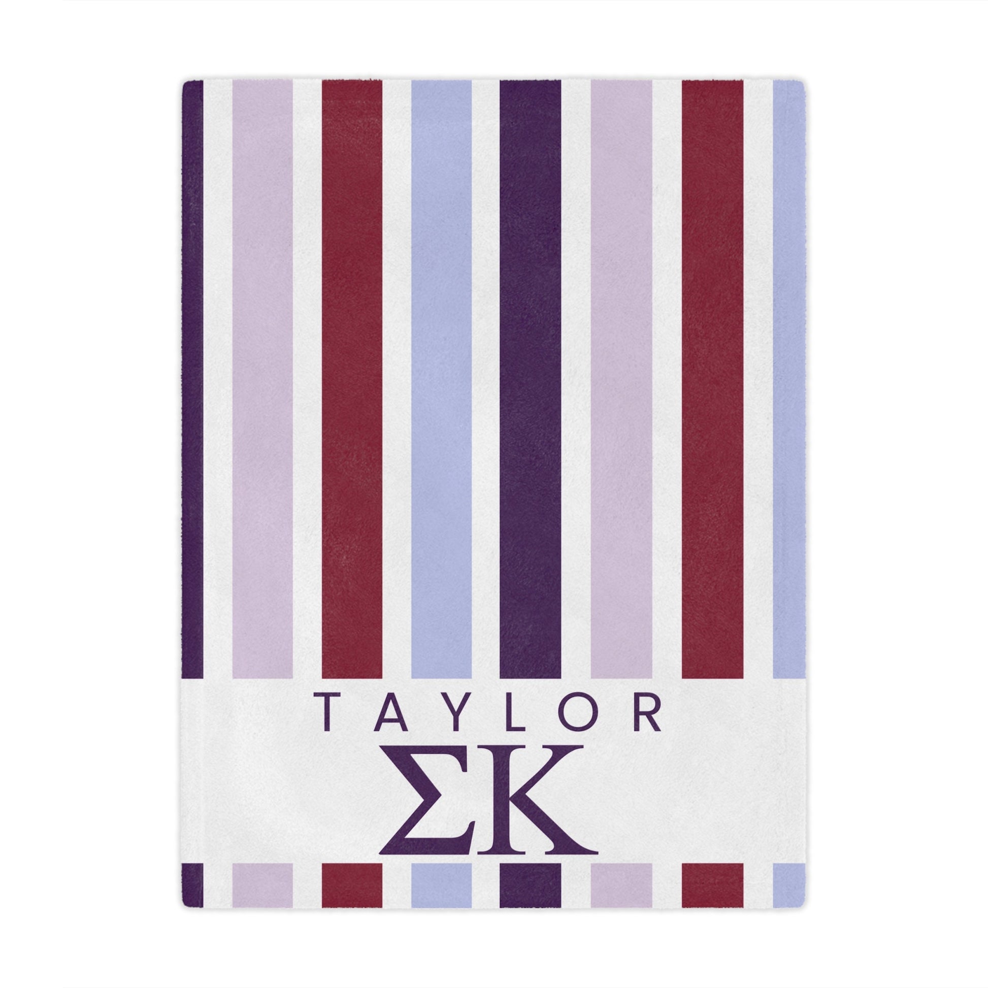 Sigma Kappa Personalized Striped Blanket - Ivy Society
