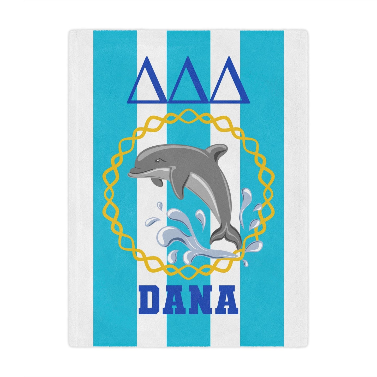 Tri Delta Personalized Dolphin Blanket - Ivy Society