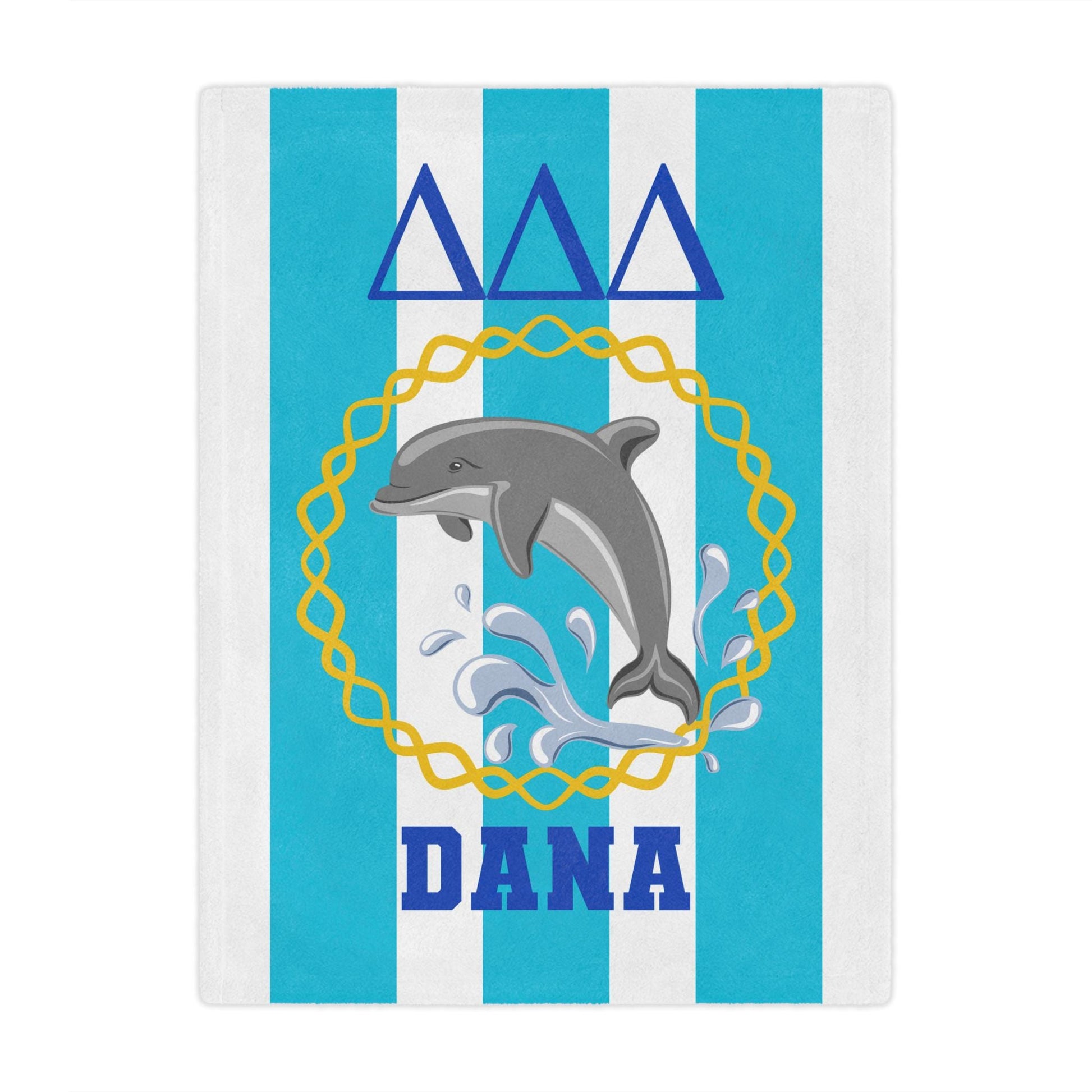 Tri Delta Personalized Dolphin Blanket - Ivy Society