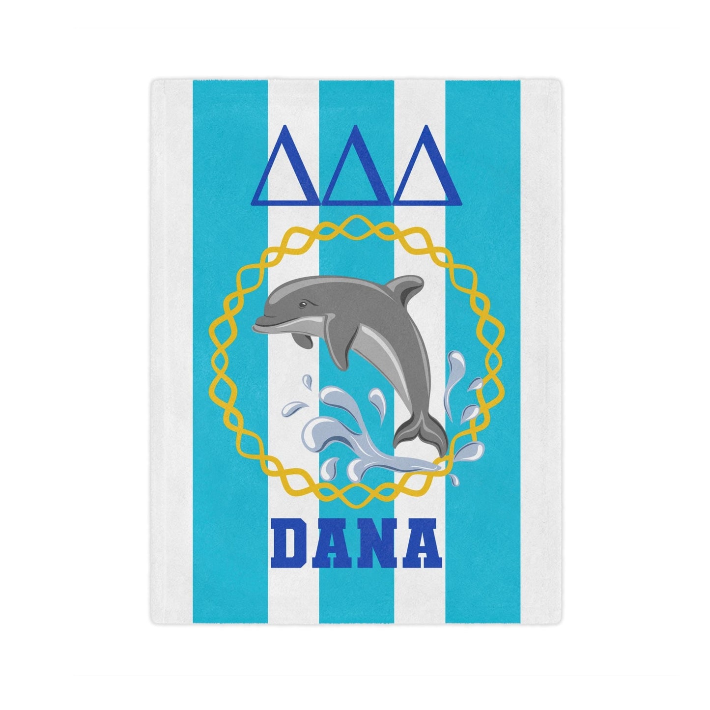 Tri Delta Personalized Dolphin Blanket - Ivy Society