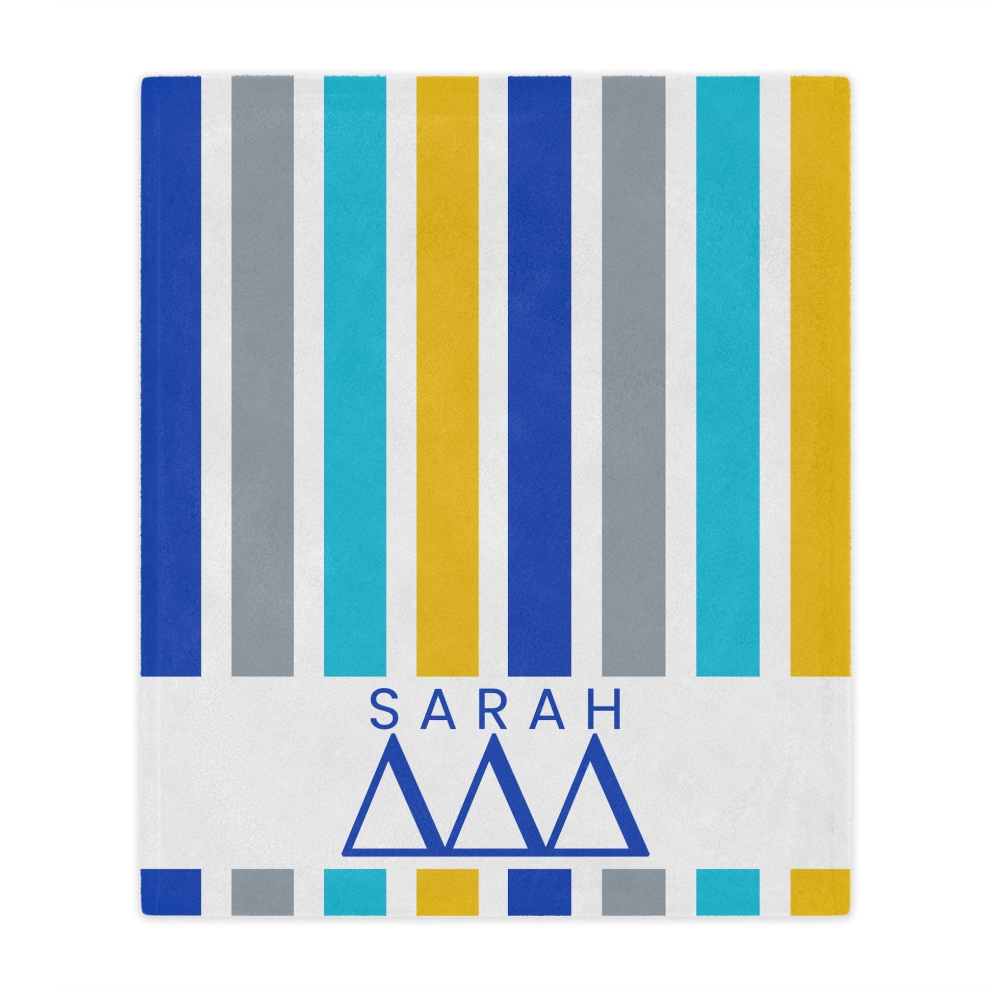 Tri Delta Personalized Striped Blanket - Ivy Society