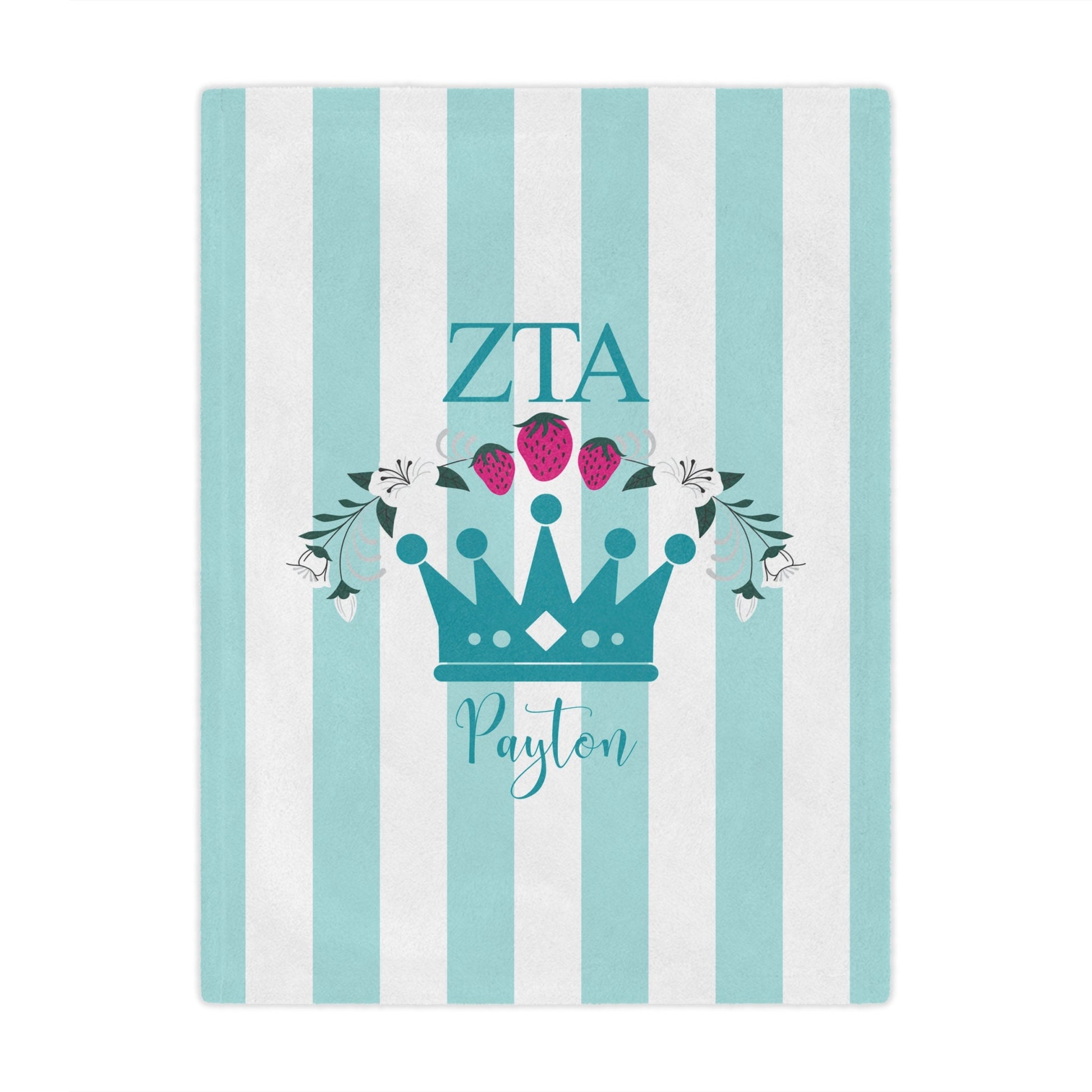 Zeta Tau Alpha Personalized Crown Blanket - Ivy Society