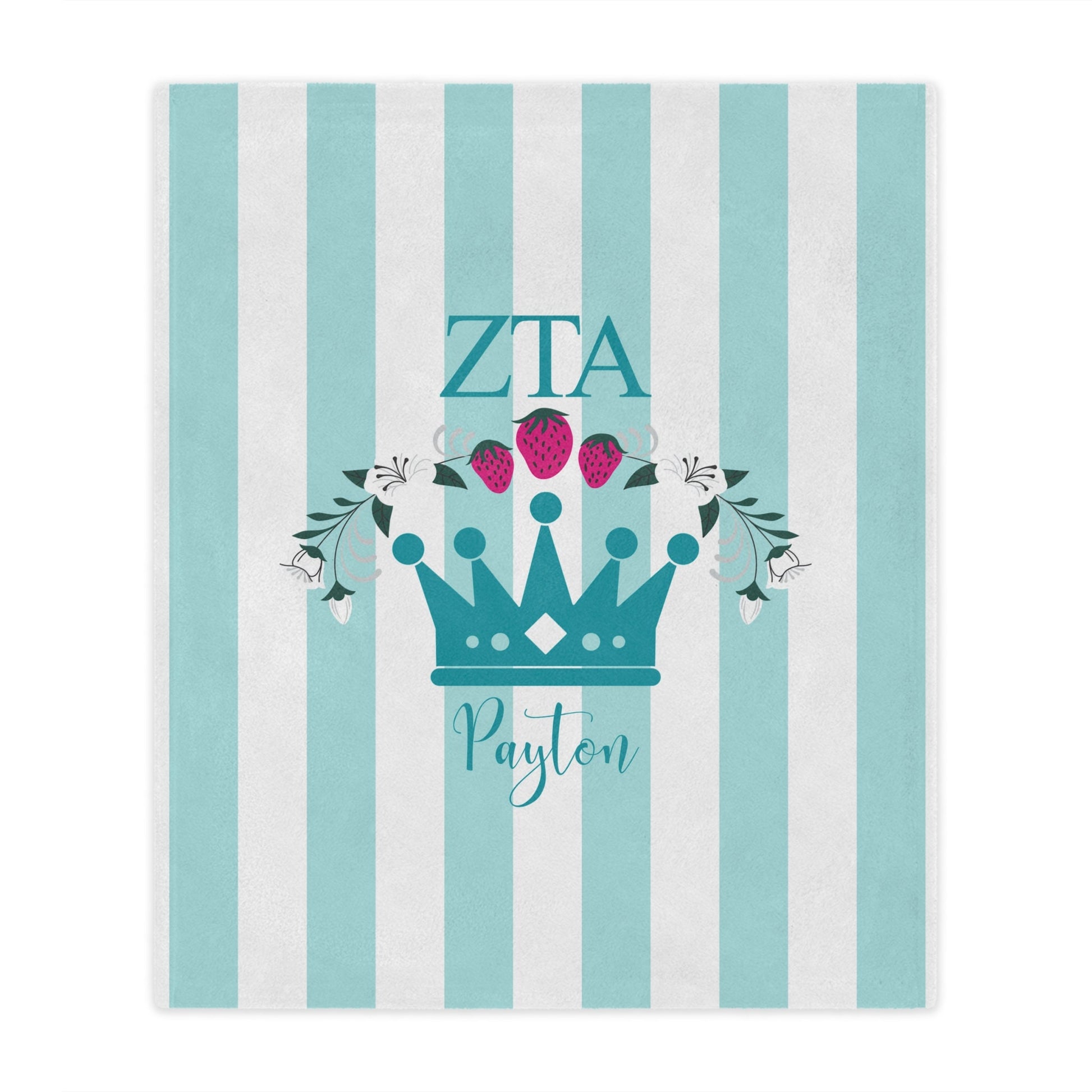 Zeta Tau Alpha Personalized Crown Blanket - Ivy Society