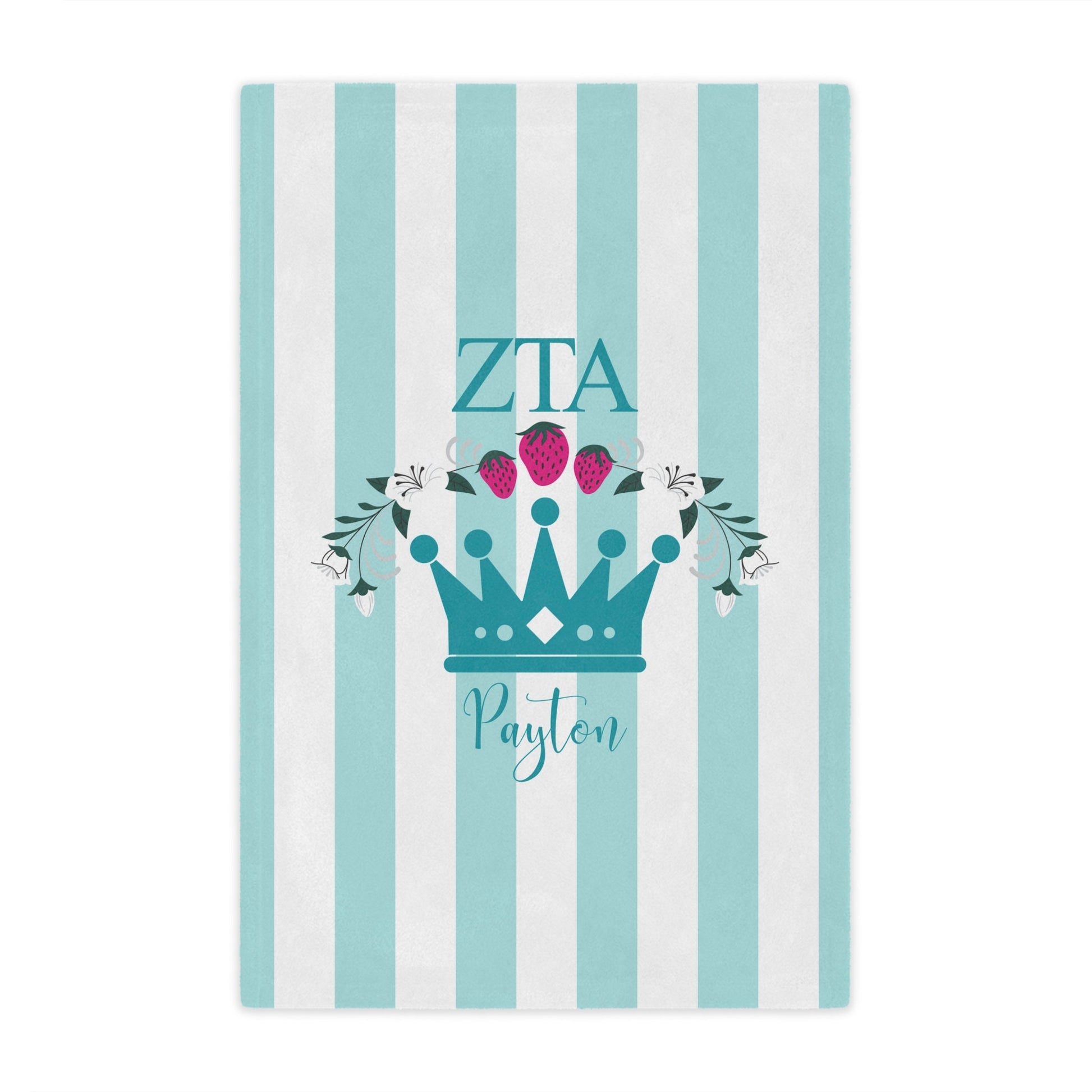 Zeta Tau Alpha Personalized Crown Blanket - Ivy Society