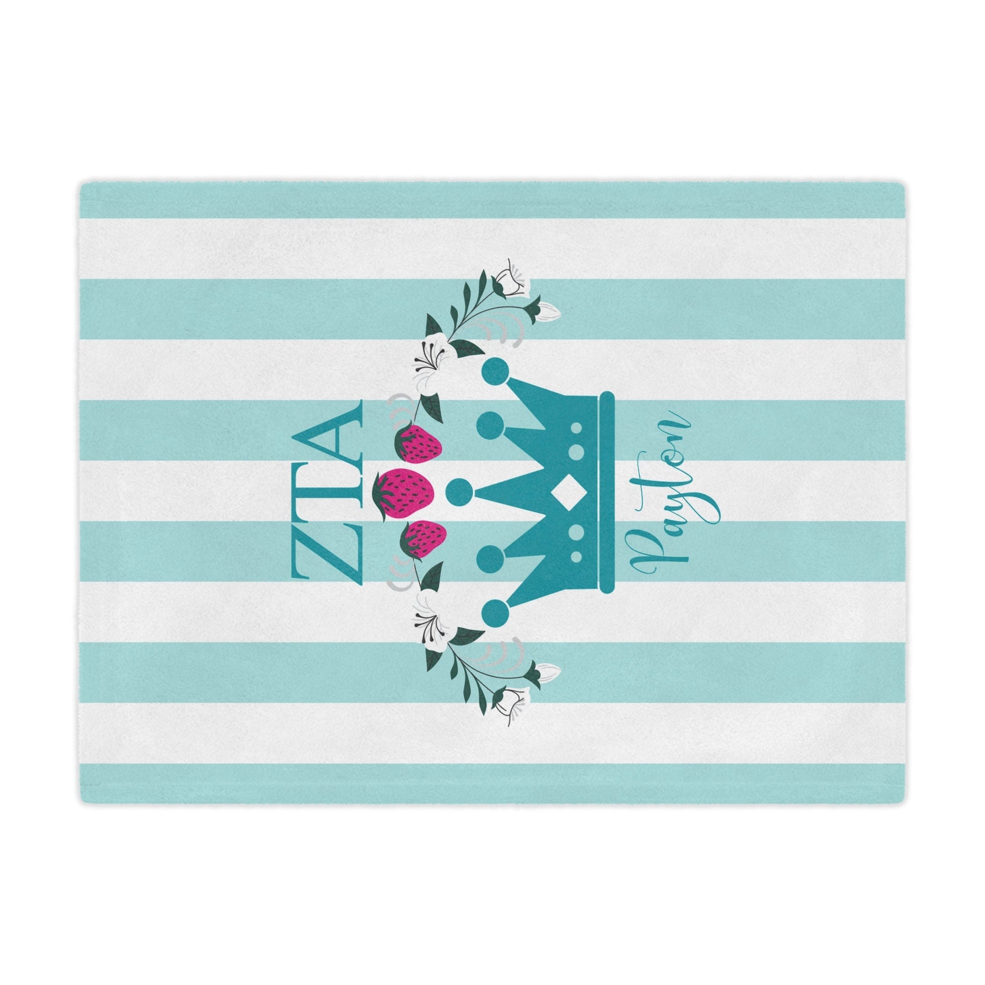 Zeta Tau Alpha Personalized Crown Blanket - Ivy Society