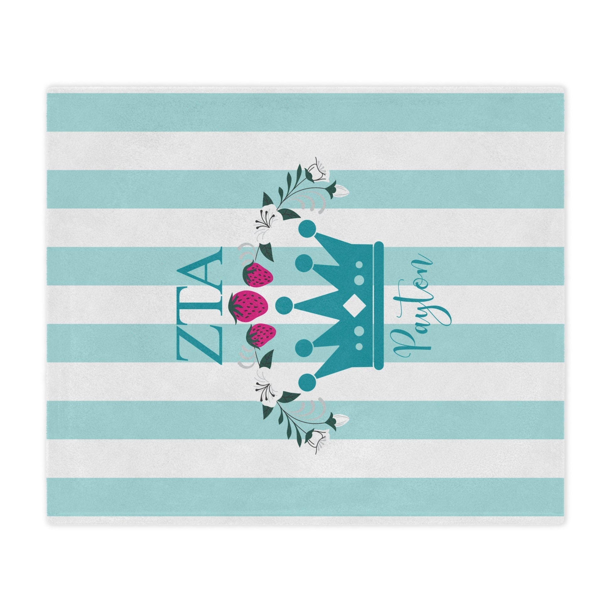 Zeta Tau Alpha Personalized Crown Blanket - Ivy Society