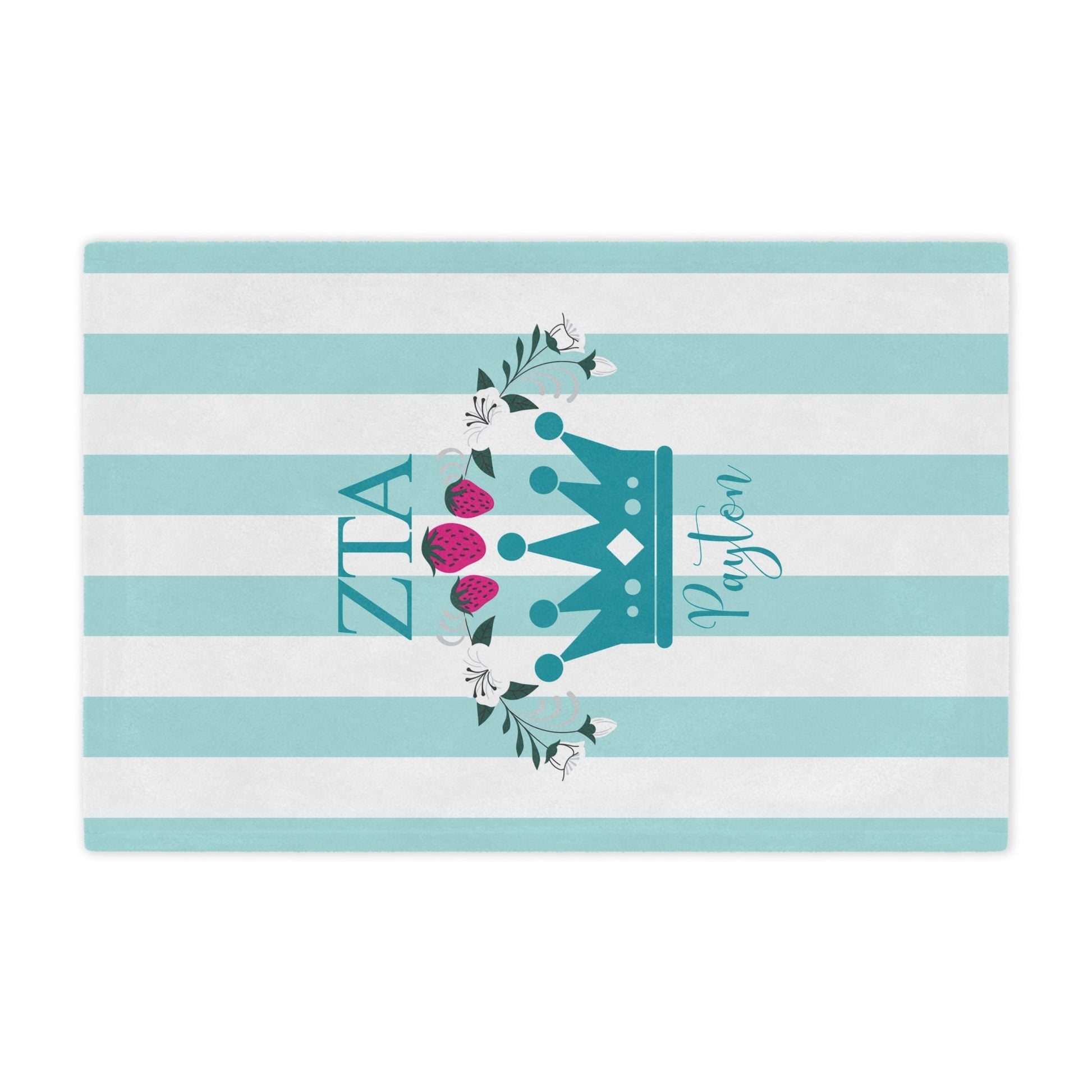 Zeta Tau Alpha Personalized Crown Blanket - Ivy Society