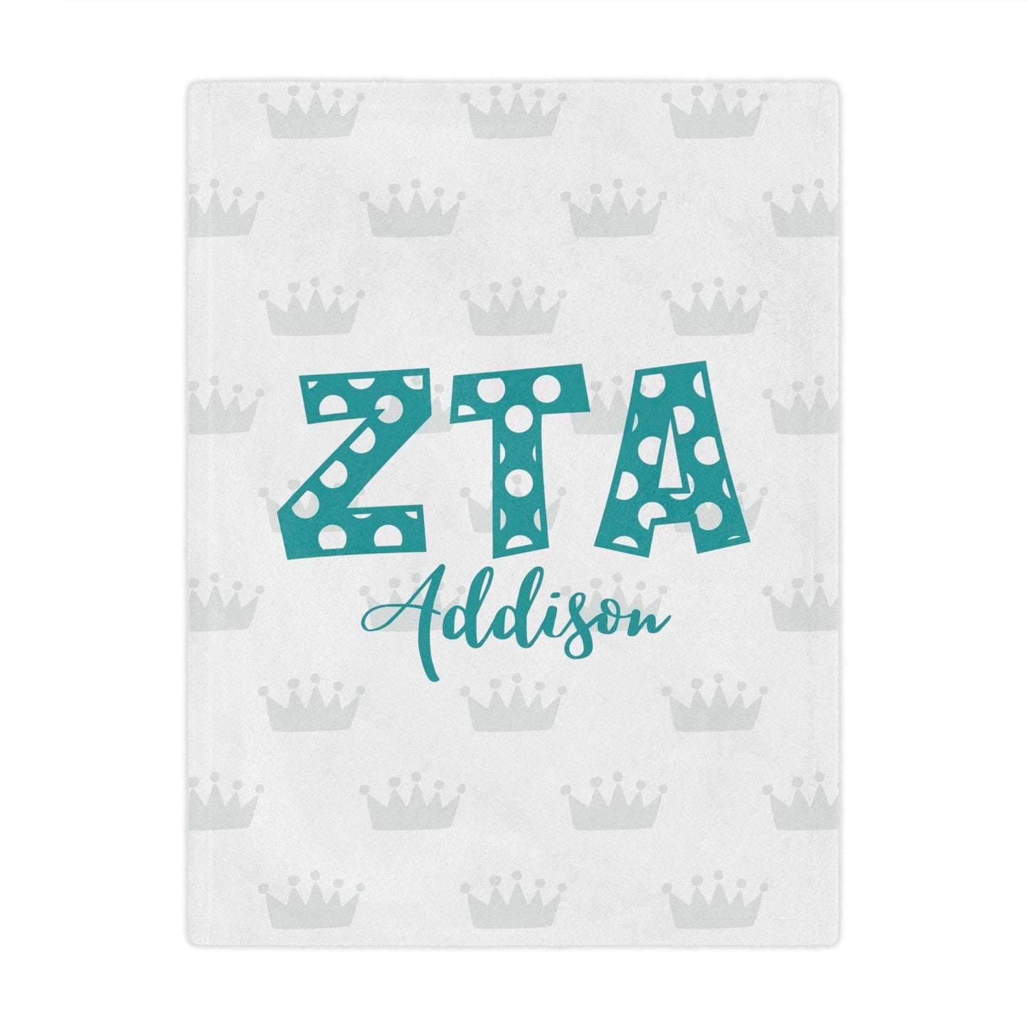 Zeta Tau Alpha Personalized Polka Dot Blanket - Ivy Society
