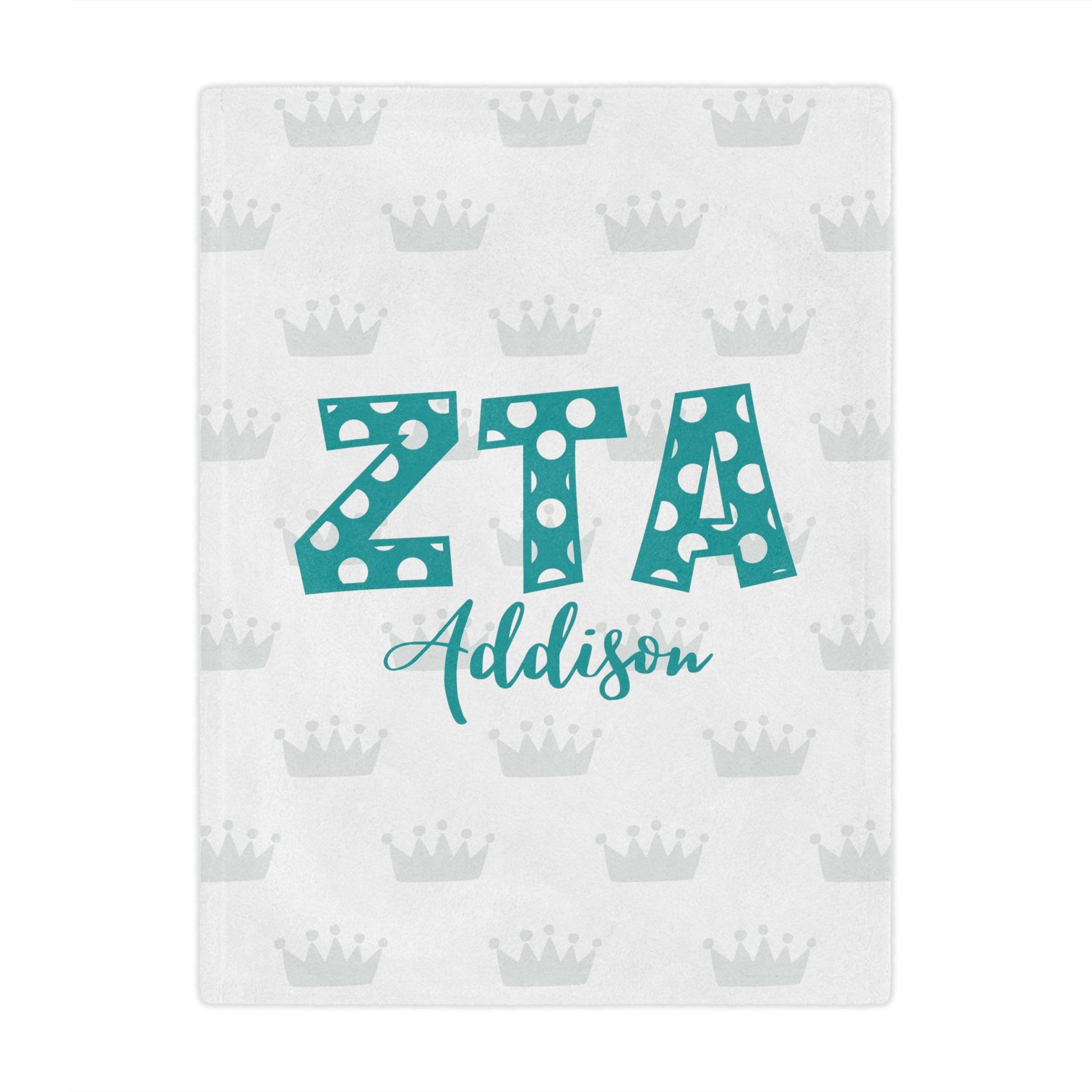 Zeta Tau Alpha Personalized  Polka Dot Blanket - Ivy Society