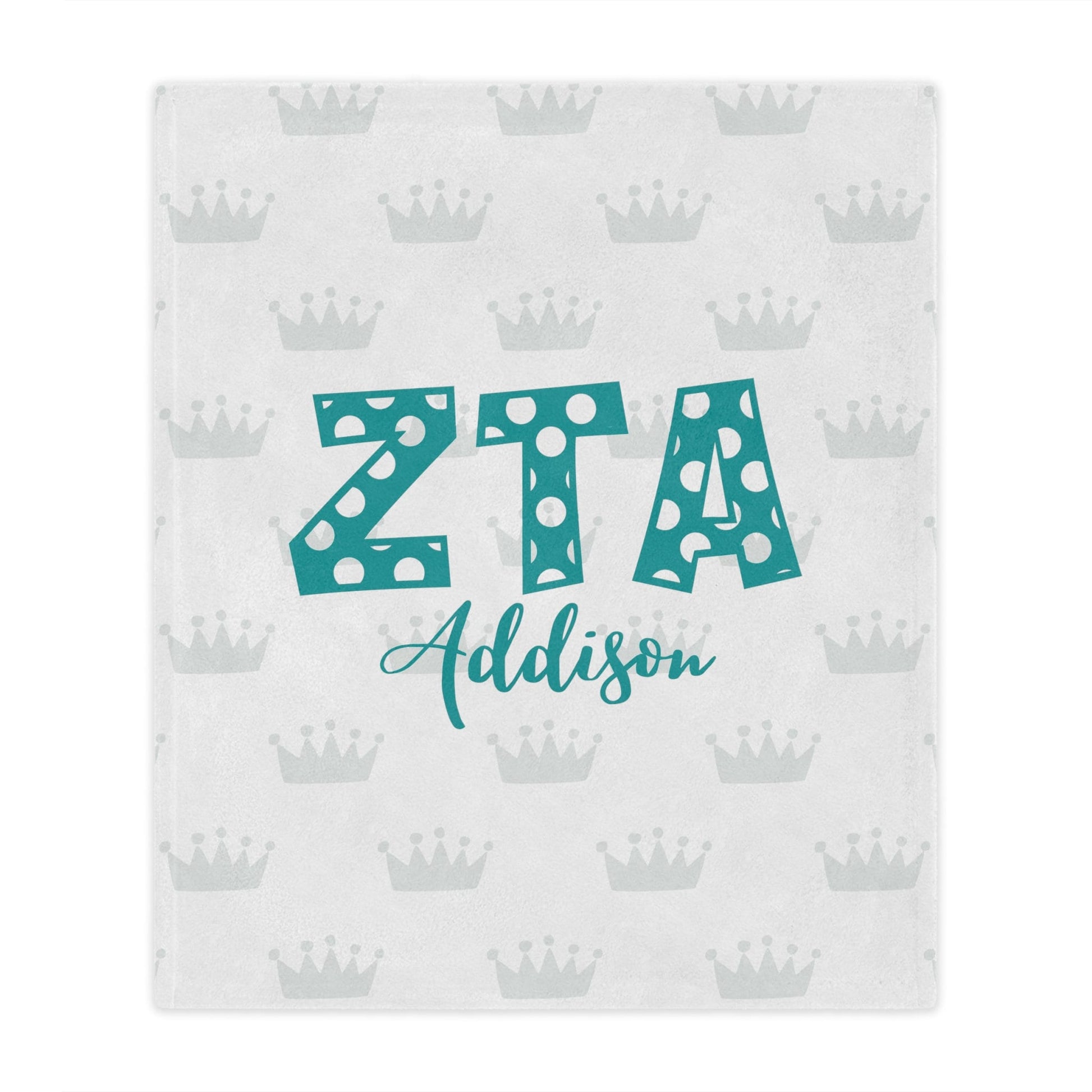 Zeta Tau Alpha Personalized  Polka Dot Blanket - Ivy Society