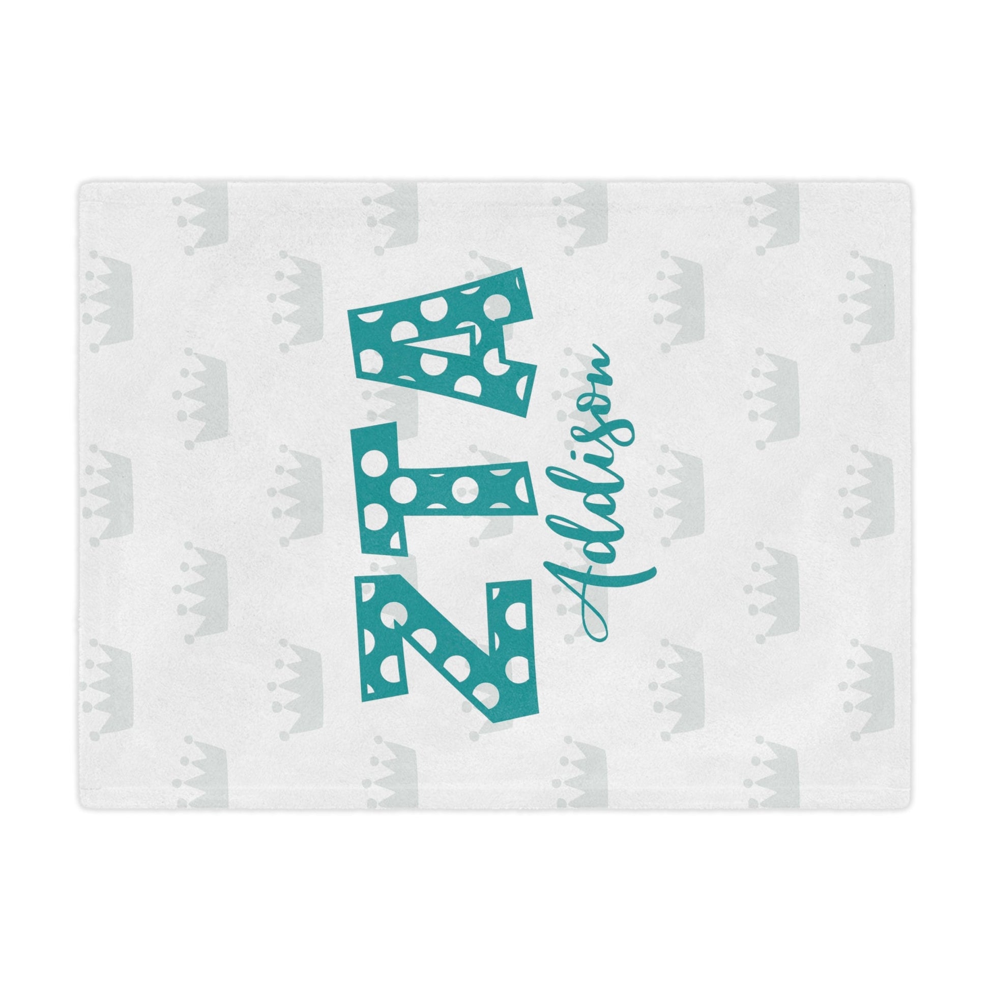Zeta Tau Alpha Personalized  Polka Dot Blanket - Ivy Society