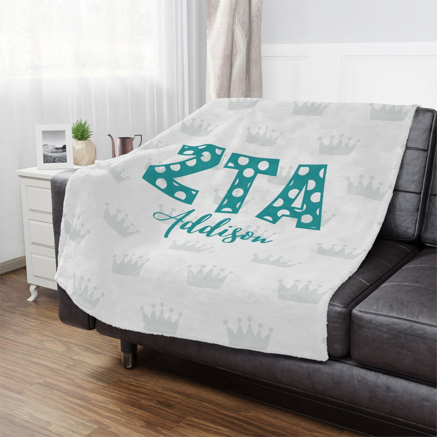 Zeta Tau Alpha Personalized Polka Dot Blanket - Ivy Society